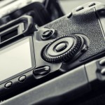 Nahaufnahme der Rückseite einer Digitalkamera