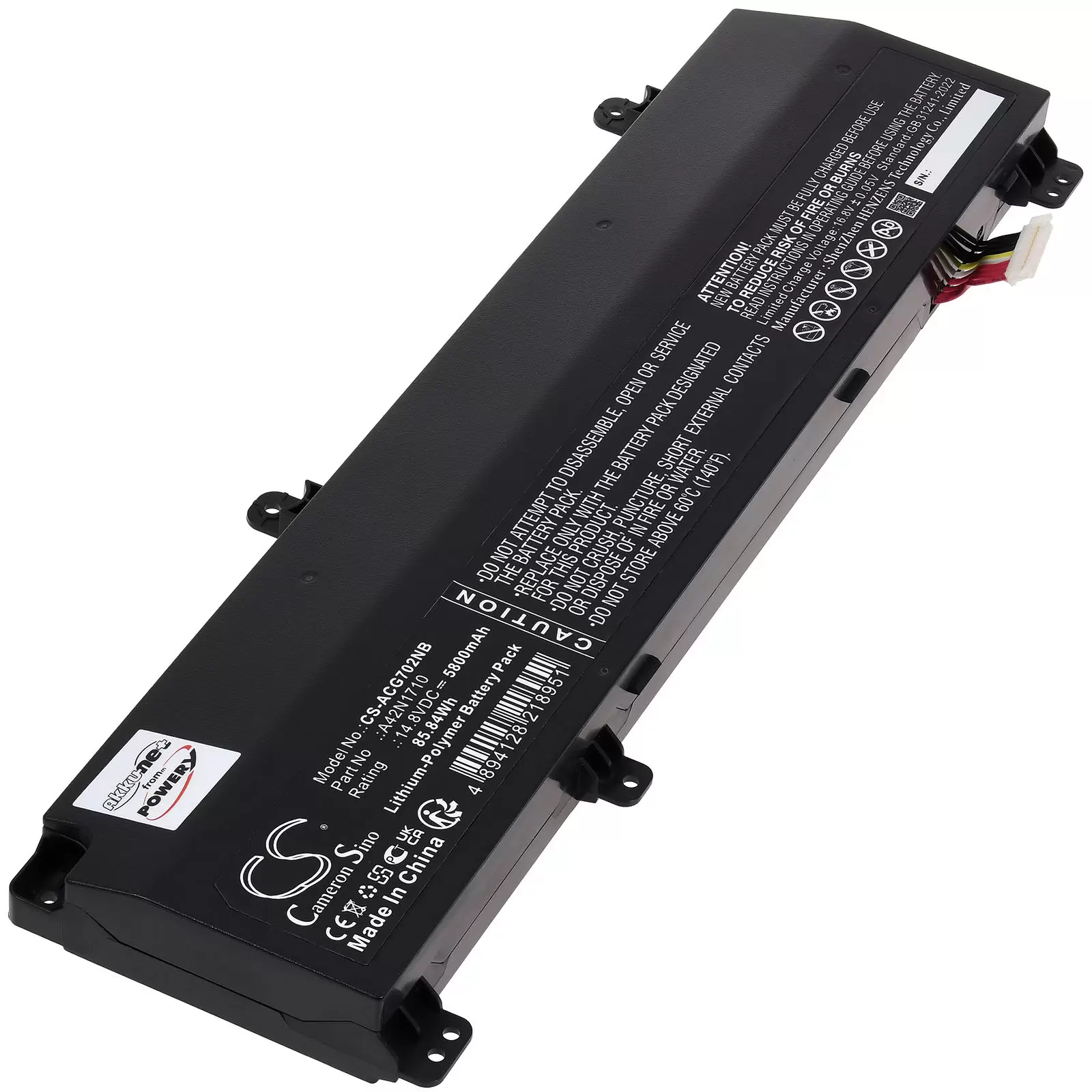 Akku passend für Laptop Asus ROG Strix GL702VI Typ A42N1710