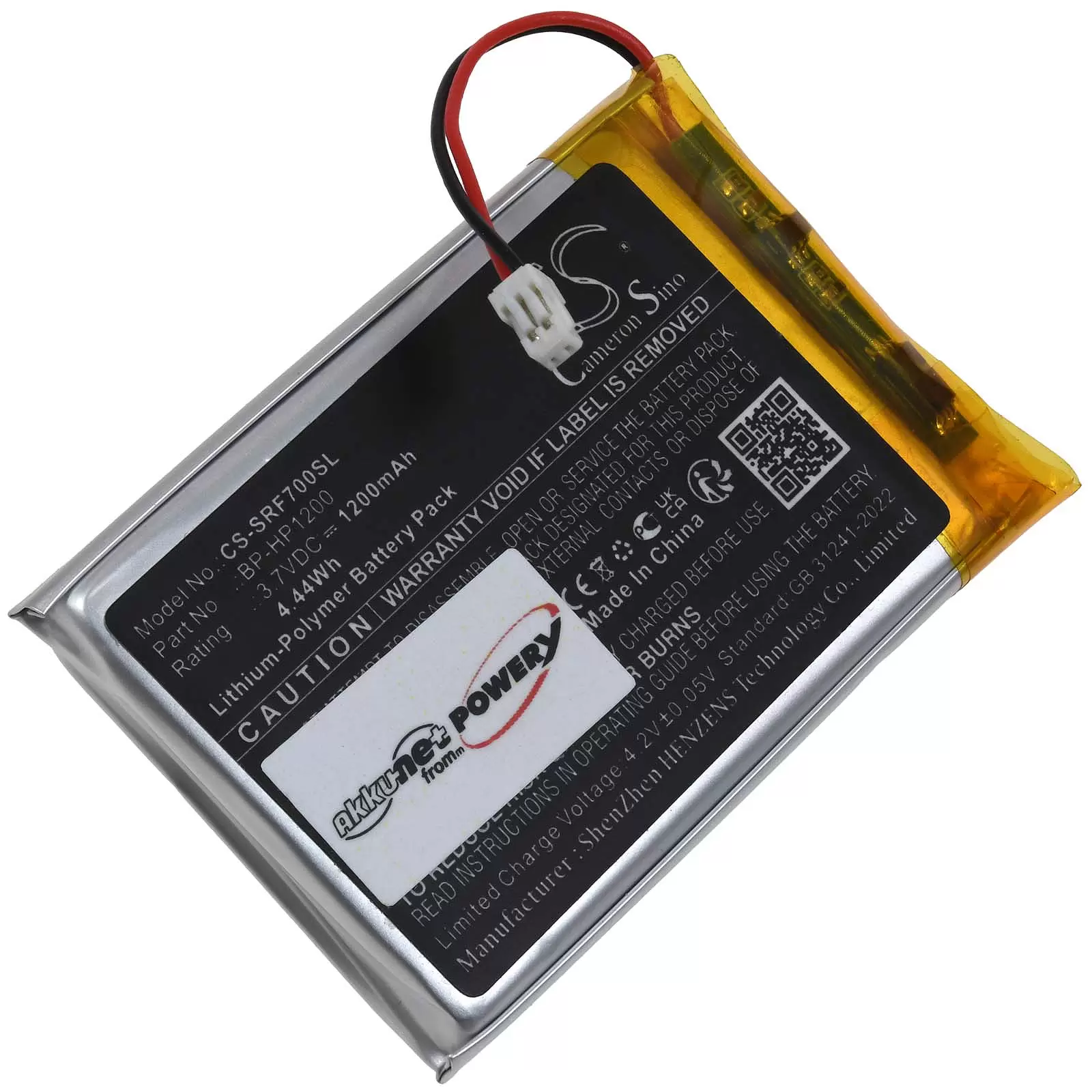 Akku passend für Kopfhörer Sony MDR-RF7000 MDR-RF7100 MDR-DS7000 Typ BP-HP1200 Akku passend für Kopfhörer Sony MDR-RF7000 MDR-RF7100 MDR-DS7000 Typ BP-HP1200