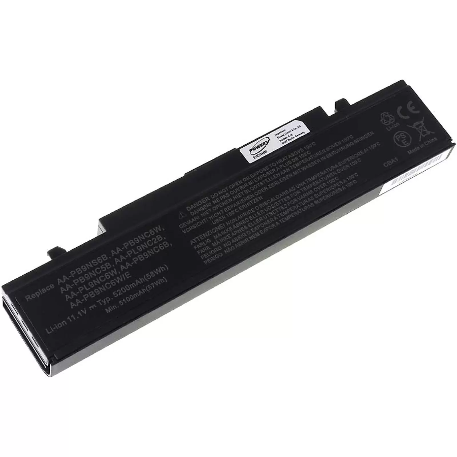 Akku für Samsung Q318 Serie/ R580 Serie /R780 Serie/ Typ AA-PB9NC6B Schwarz