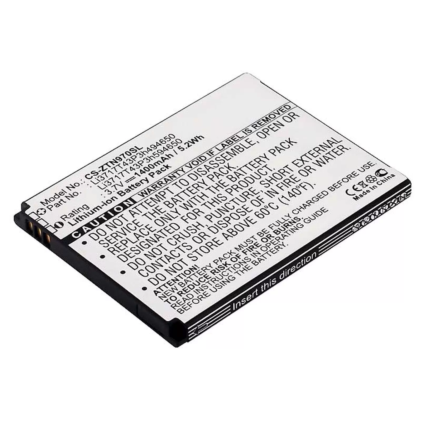 Akku für ZTE V930 /Typ Li3717T43P3h494650 Akku für ZTE V930 /Typ Li3717T43P3h494650