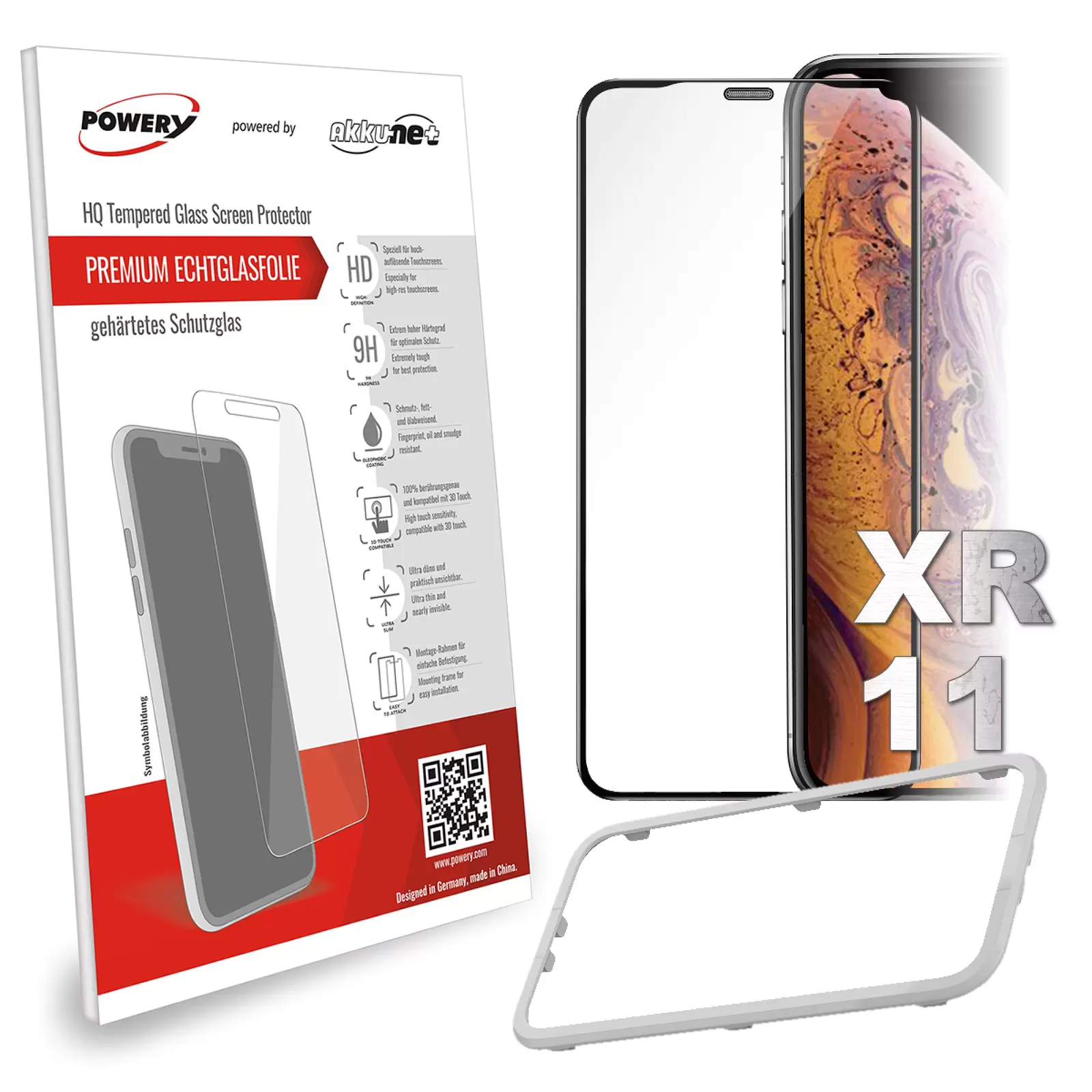 Display Schutzfolie Sicherheitsglas für iPhone XR, iPhone 11, matte Oberfläche