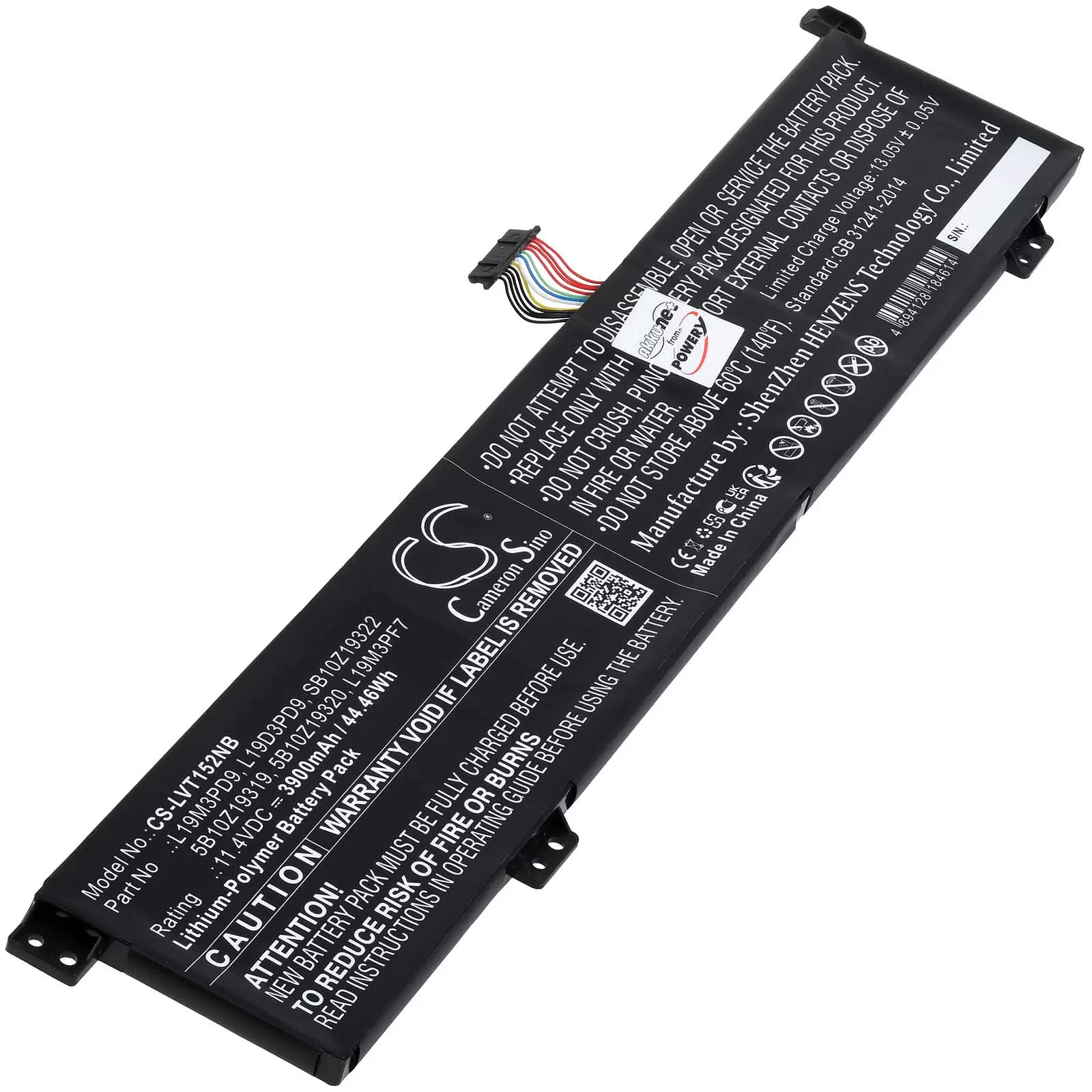 Akku passend für Laptop Lenovo ThinkBook 15p G2 ITH 21B10007PH, Typ L19M3PF7