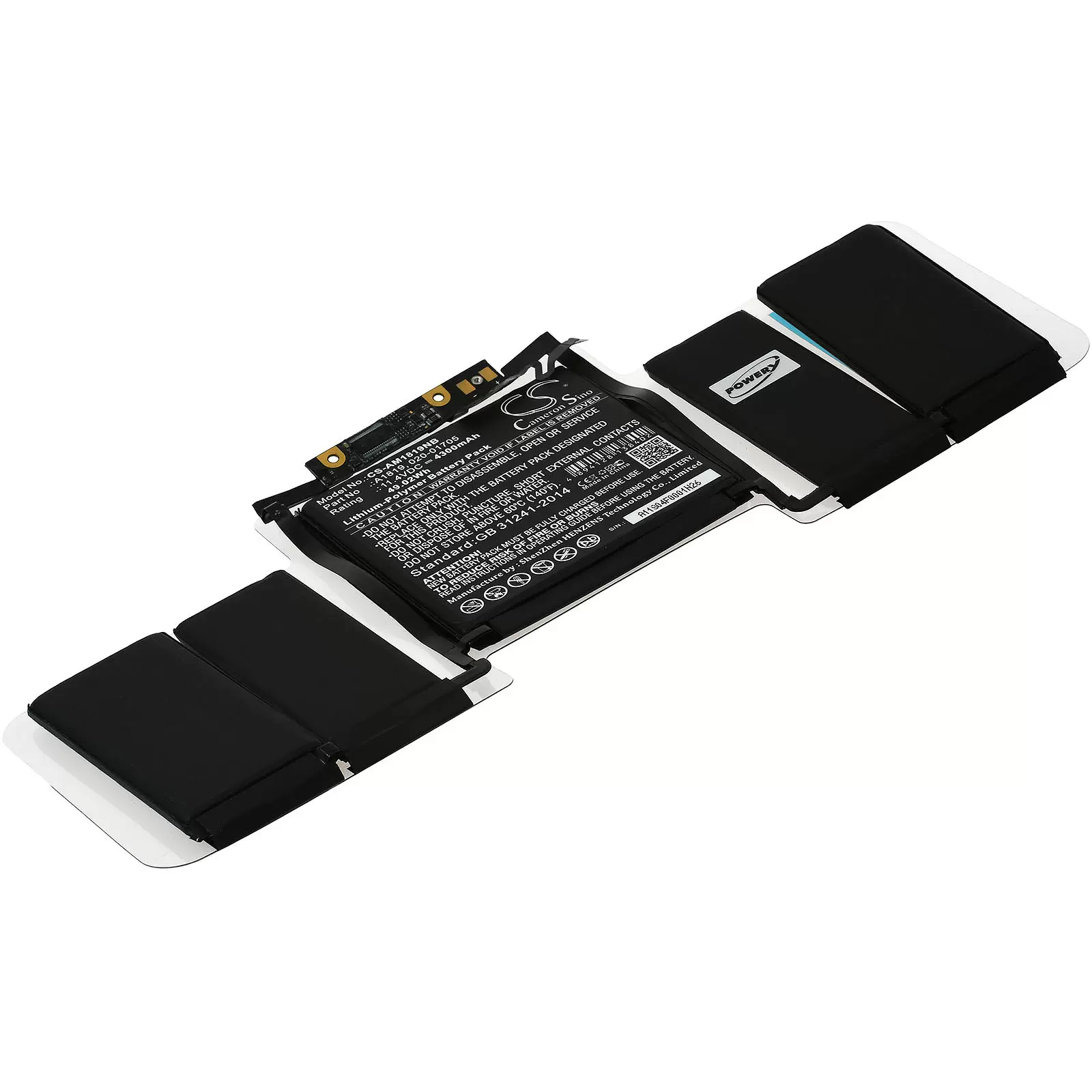 Akku für Laptop Apple MacBook Pro Core i7 3.5 13" Touch (2017) / i5 3.1 13" Touch (2017) / Typ A1819 Akku für Laptop Apple MacBook Pro Core i7 3.5 13" Touch (2017) / i5 3.1 13" Touch (2017) / Typ A1819
