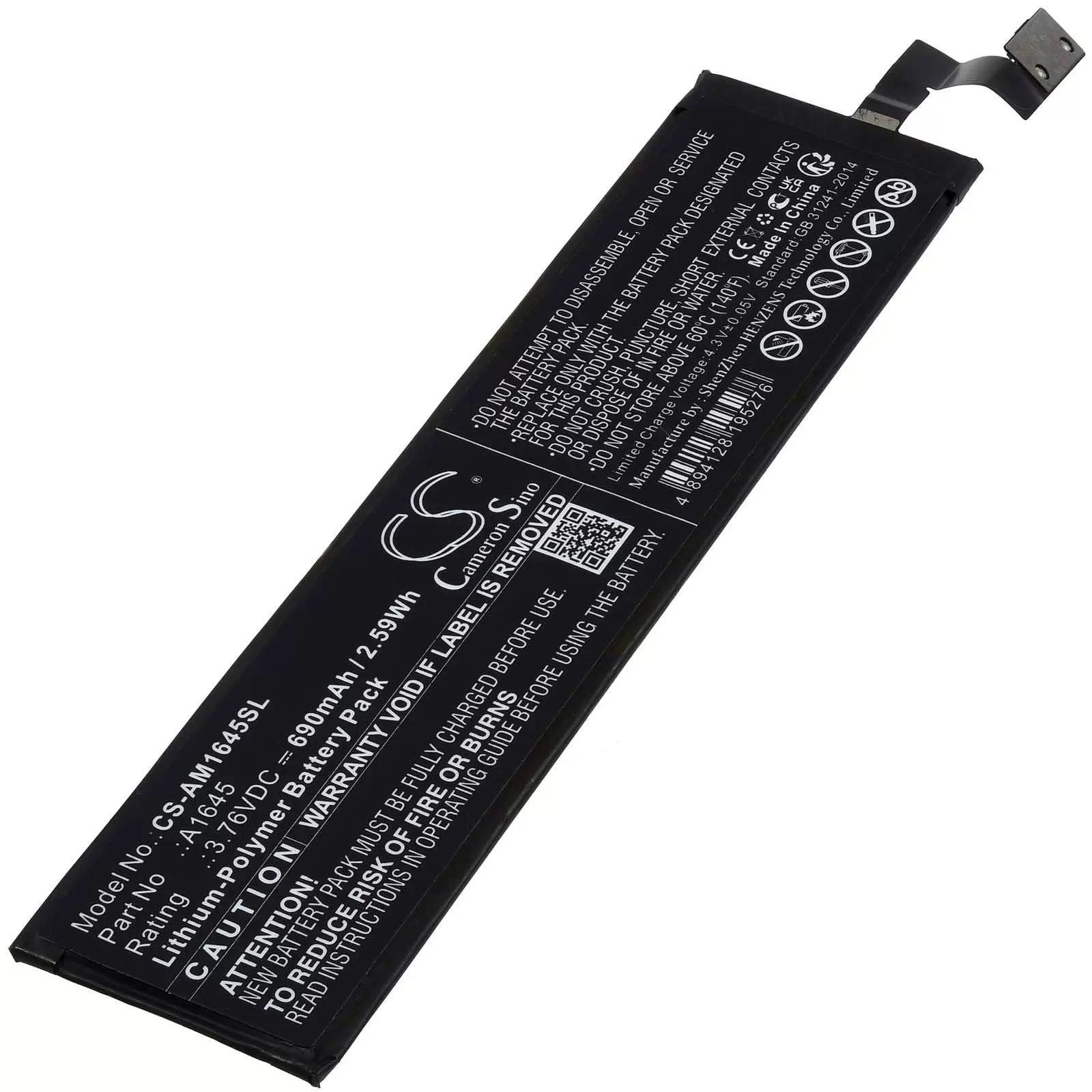Akku passend für Tastatur Apple Magic Keyboard 2 A1644 Typ A1645 Akku passend für Tastatur Apple Magic Keyboard 2 A1644 Typ A1645