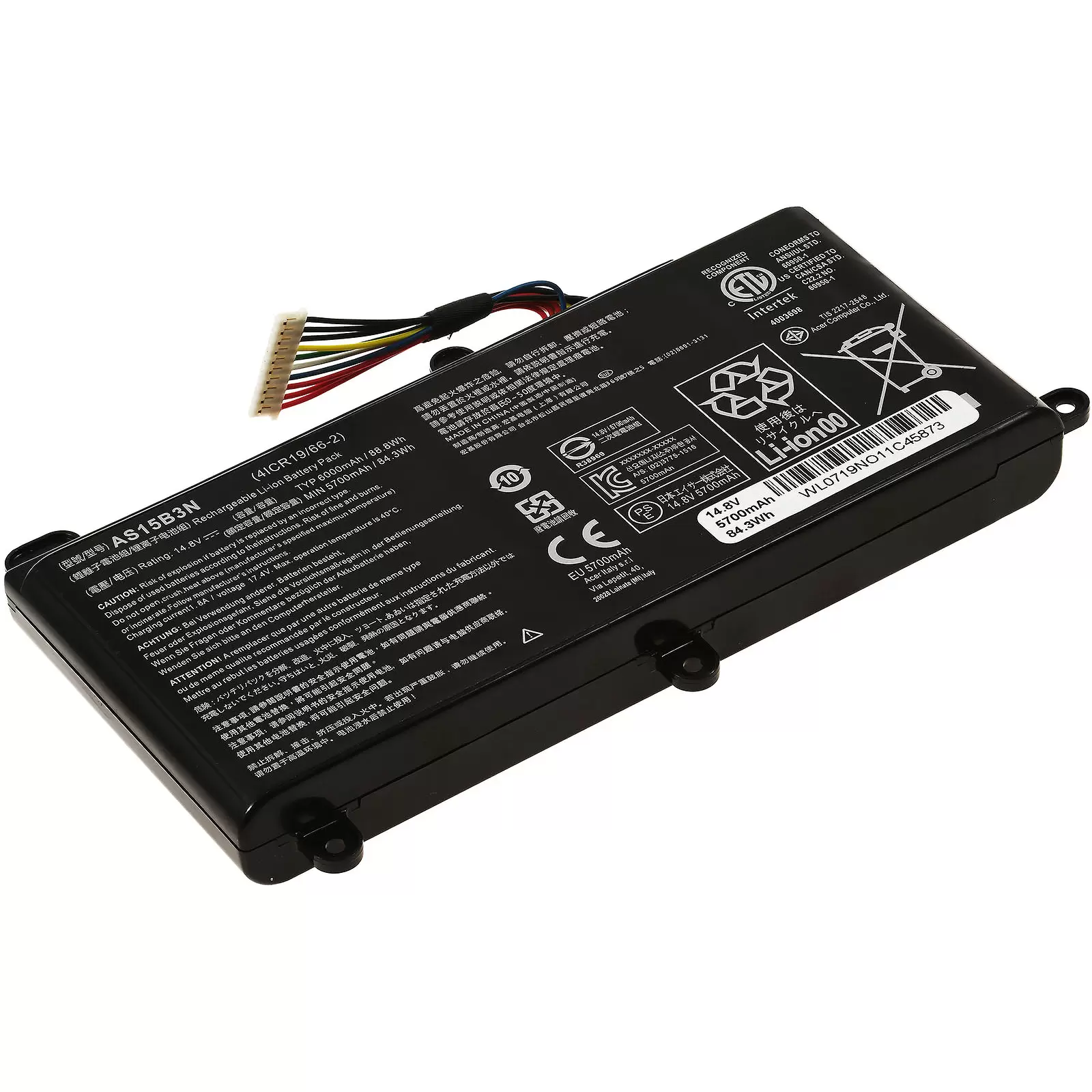 Akku passend für Laptop Acer Predator 15 G9-593 / 15 G9-591 / 17 G9-793 / Typ AS15B3N u.a. Akku passend für Laptop Acer Predator 15 G9-593 / 15 G9-591 / 17 G9-793 / Typ AS15B3N u.a.