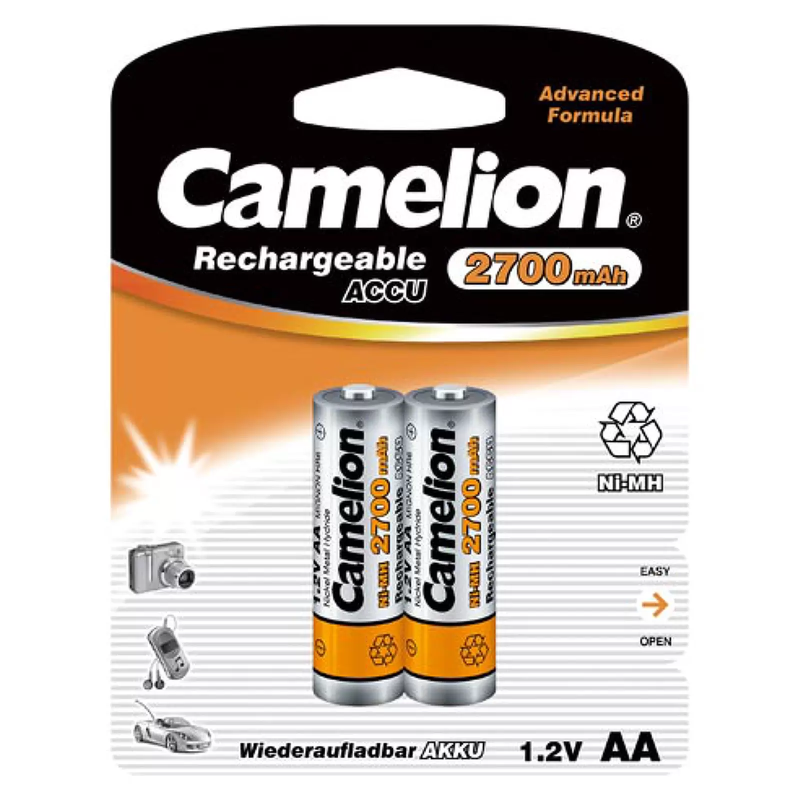 Camelion Mignonakku AA HR6 2700mAh NiMH 2er Blister Camelion Mignonakku AA HR6 2700mAh NiMH 2er Blister