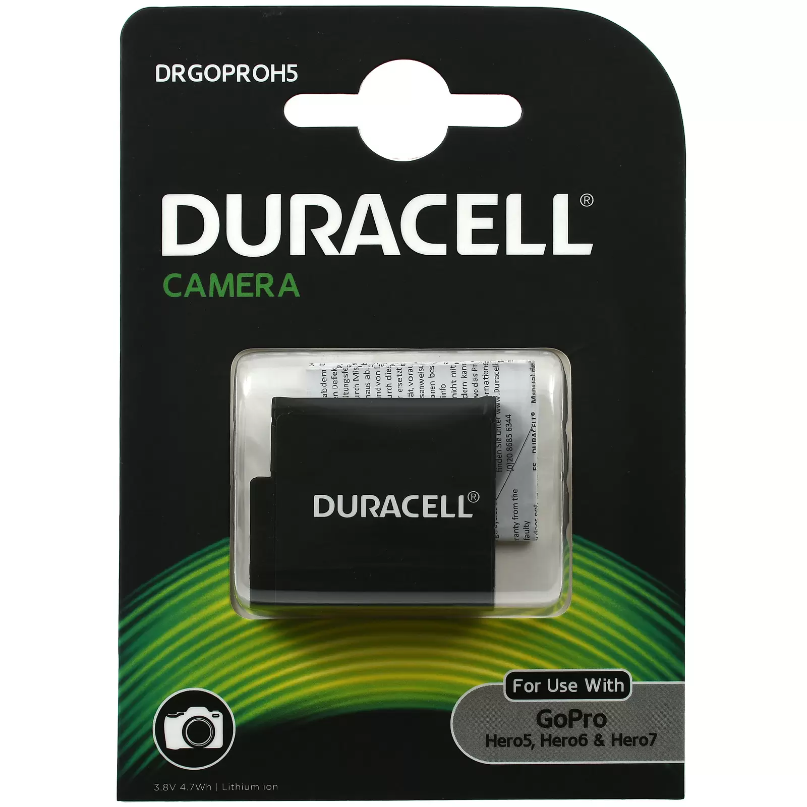 Duracell Akku passend für Action Cam GoPro Hero 5 / GoPro Hero 6 Duracell Akku passend für Action Cam GoPro Hero 5 / GoPro Hero 6