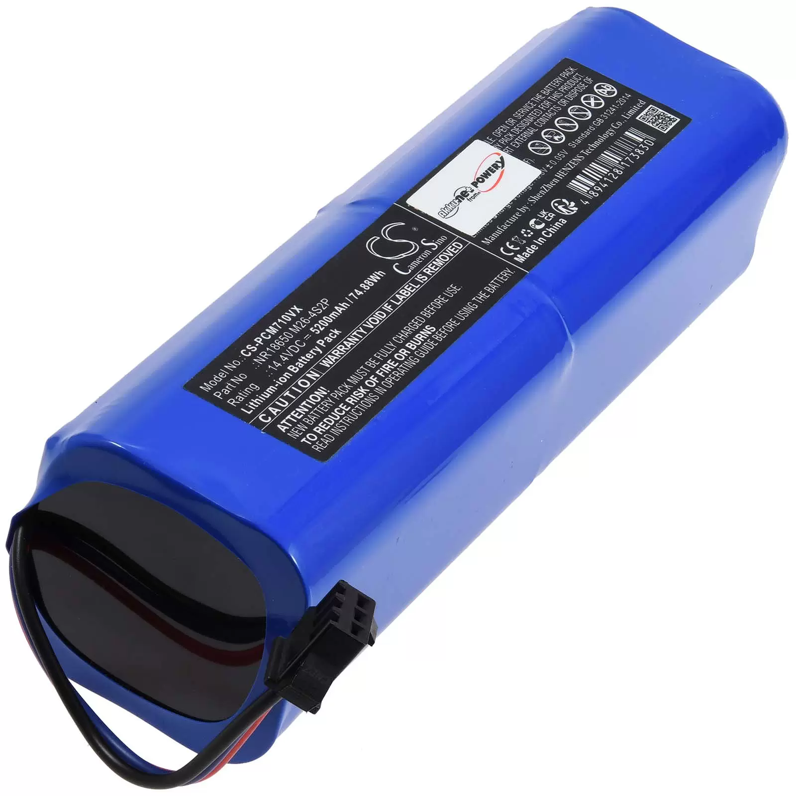 Akku passend für Saugroboter Proscenic M7 Pro, M7 Max, Typ NR18650 M26-4S2P Akku passend für Saugroboter Proscenic M7 Pro, M7 Max, Typ NR18650 M26-4S2P