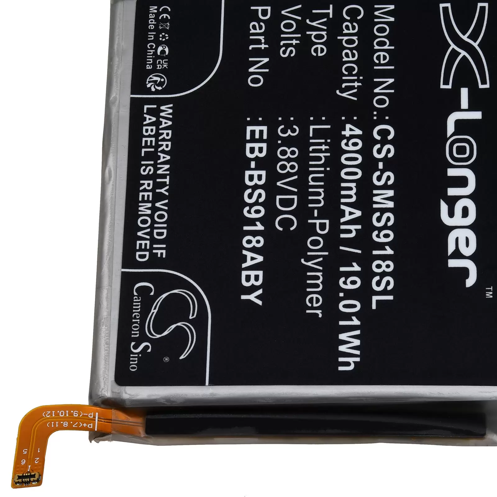 Akku passend für Samsung Galaxy S23 ULTRA 5G SM-S918B Smartphone Typ EB-BS918ABY