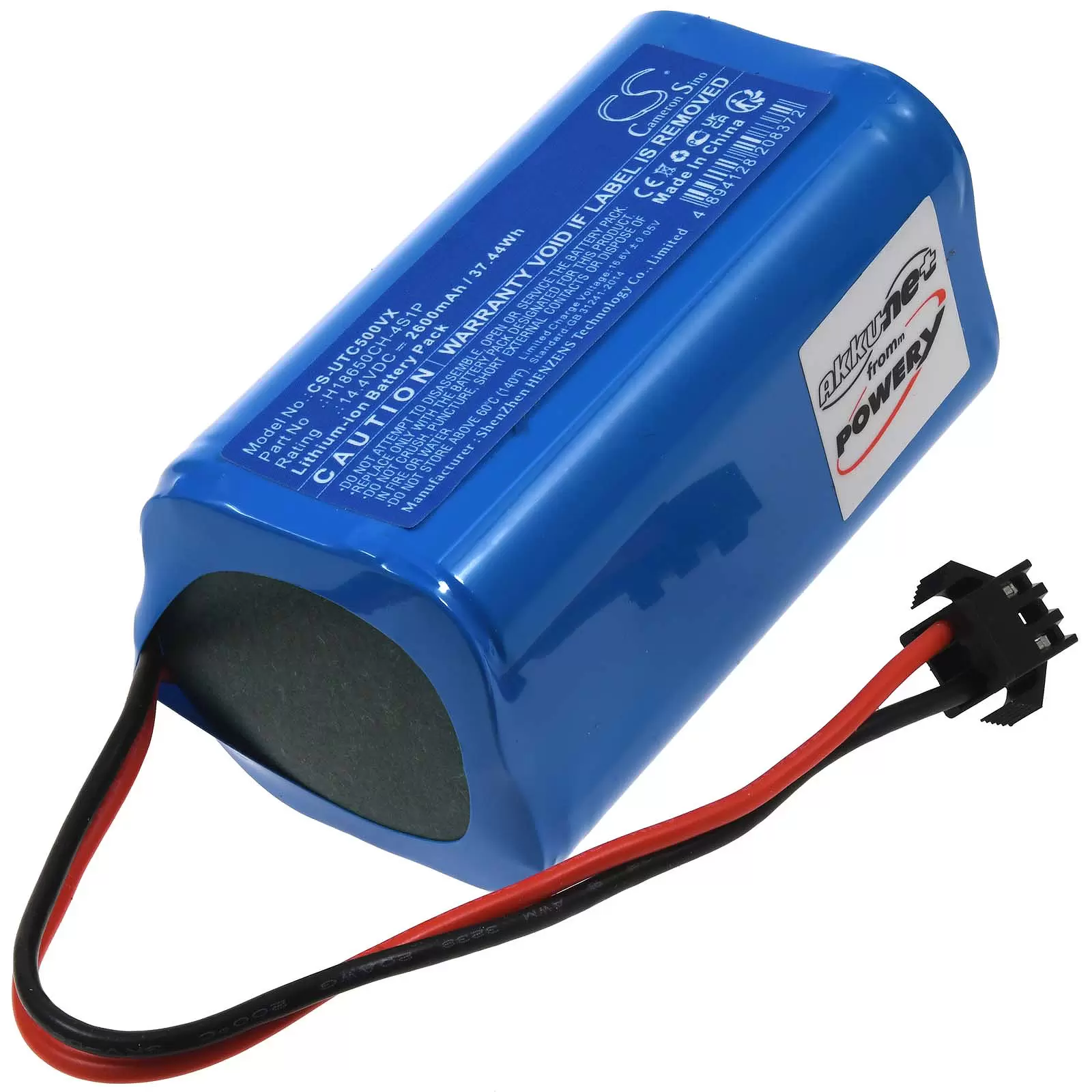 Akku passend für Saugroboter Ultenic D5s D5s Pro T10 Elite Typ H18650CH-4S1P Akku passend für Saugroboter Ultenic D5s D5s Pro T10 Elite Typ H18650CH-4S1P