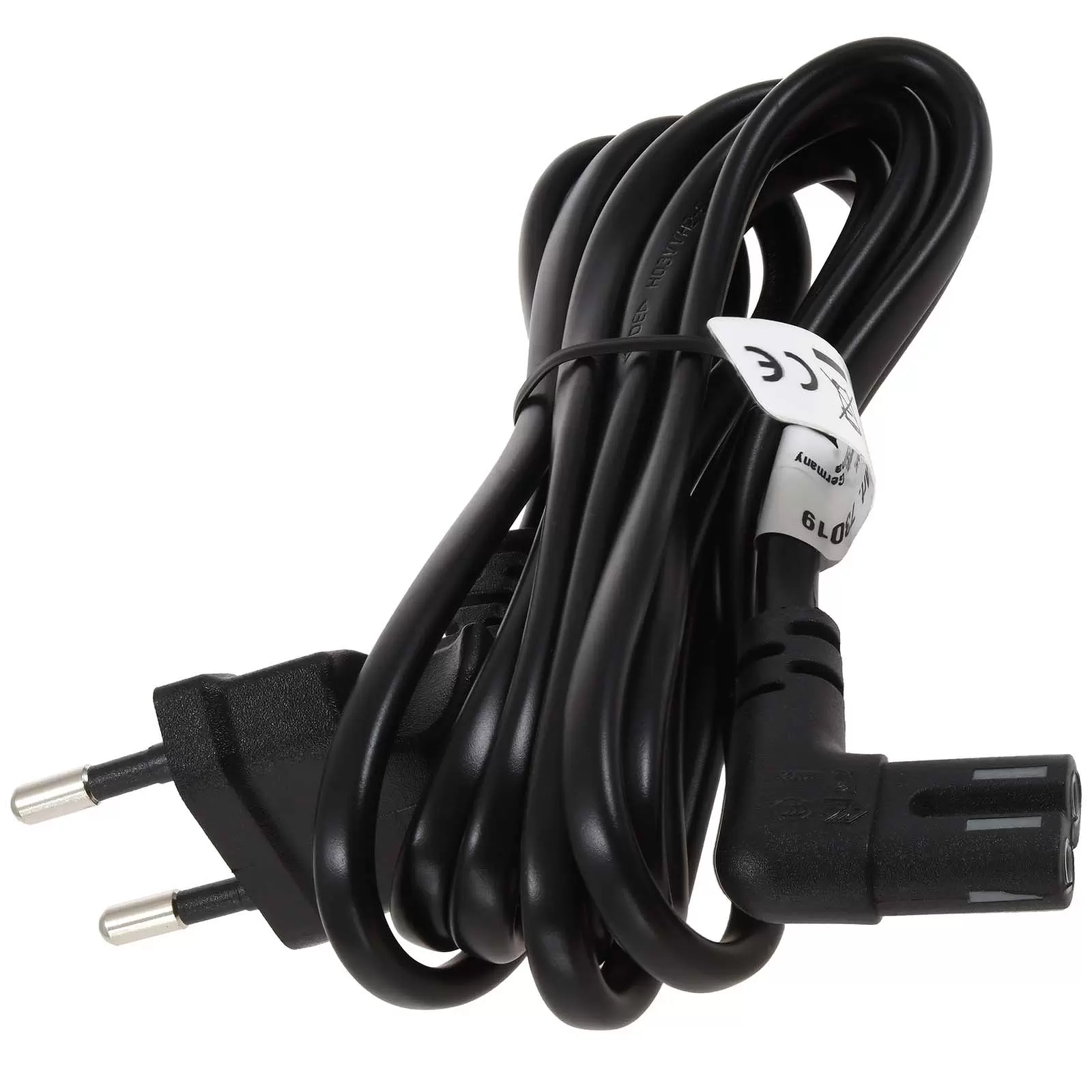 Euro Anschluss Kabel, beidseitig abgewinkelt,Euro-Stecker Typ C, 2m Schwarz Euro Anschluss Kabel, beidseitig abgewinkelt,Euro-Stecker Typ C, 2m Schwarz