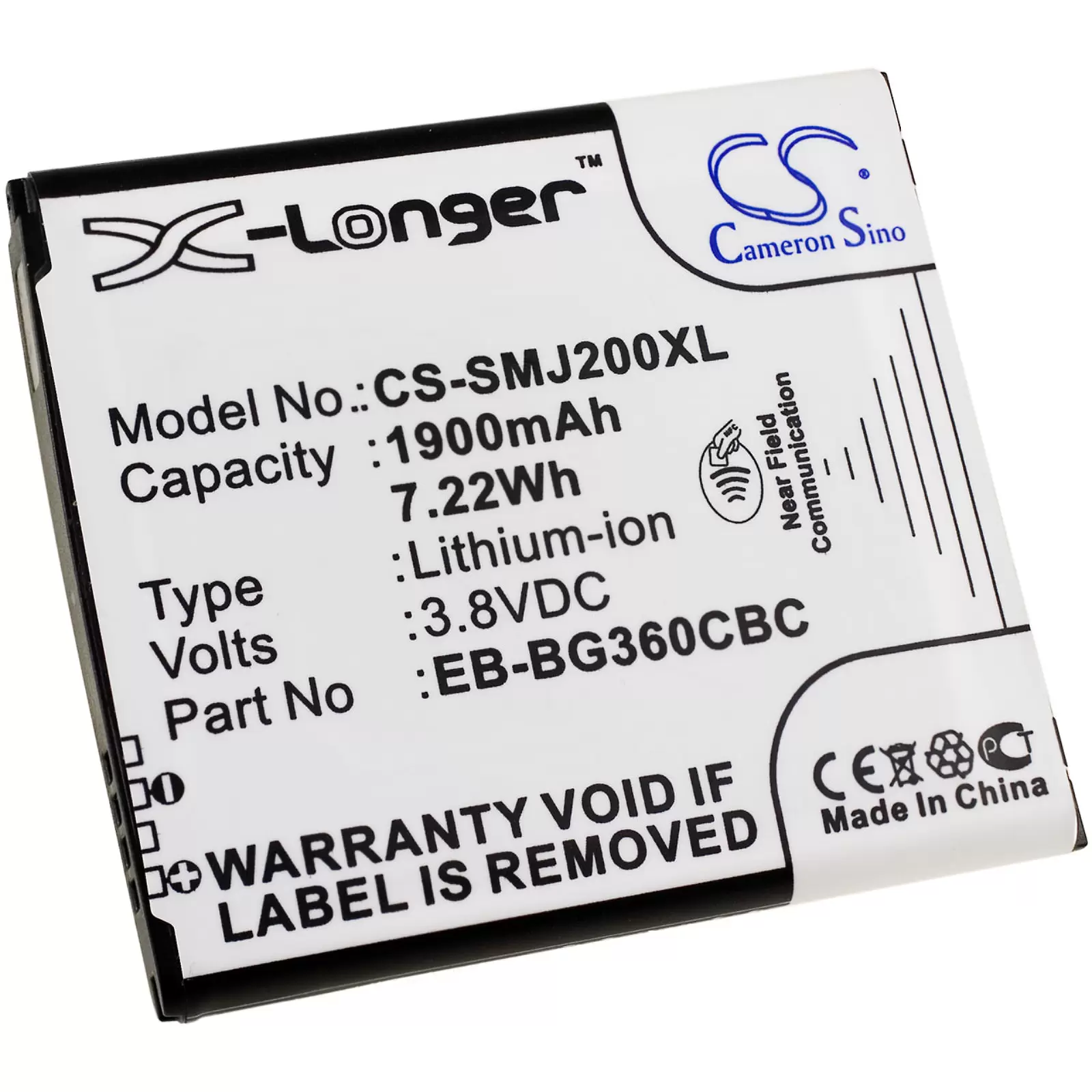 Akku für Smartphone Samsung Galaxy J2 / SM-G360 / Typ EB-BG360BBE mit NFC Akku für Smartphone Samsung Galaxy J2 / SM-G360 / Typ EB-BG360BBE mit NFC