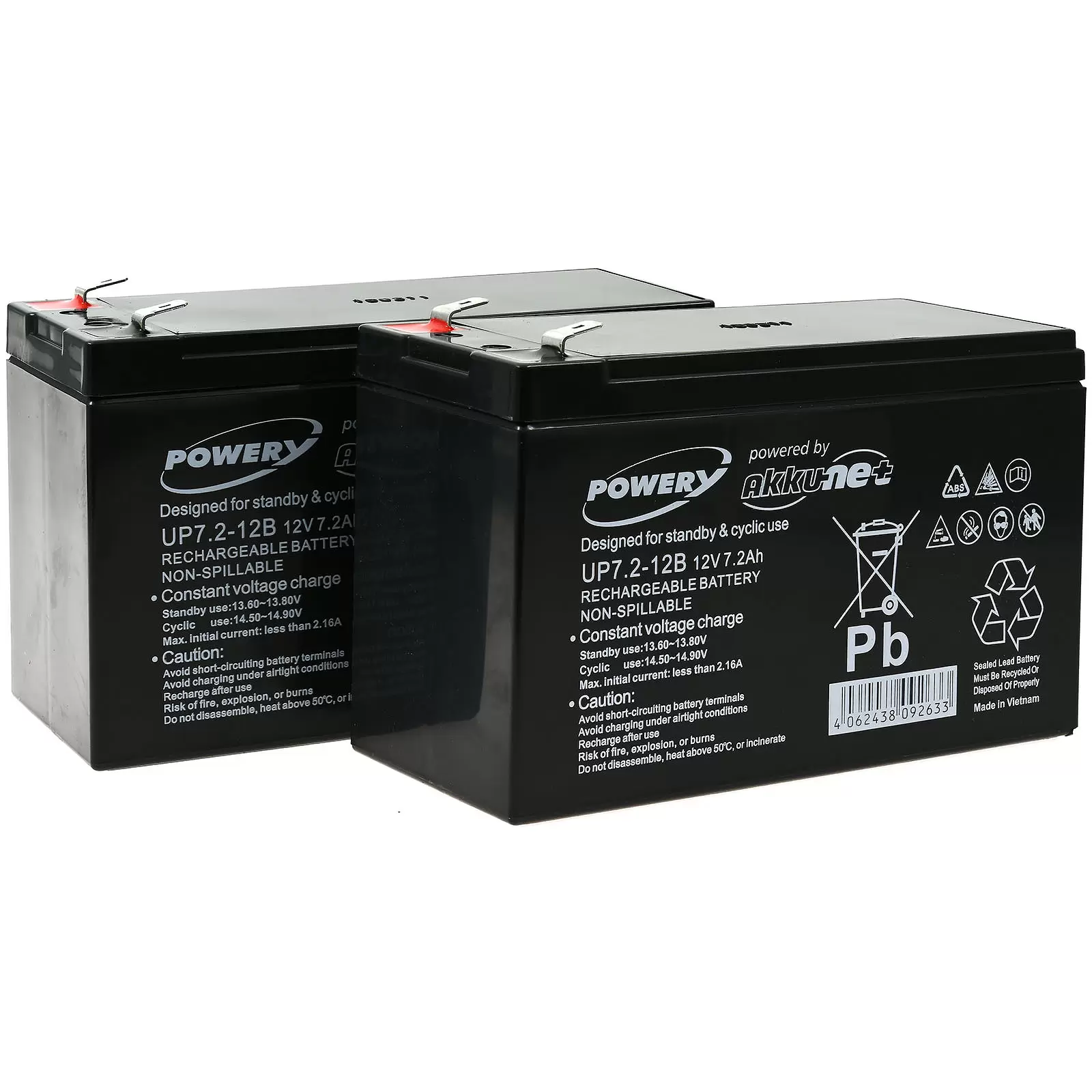 Powery Ersatzakku für USV APC Smart-UPS 750 Powery Ersatzakku für USV APC Smart-UPS 750