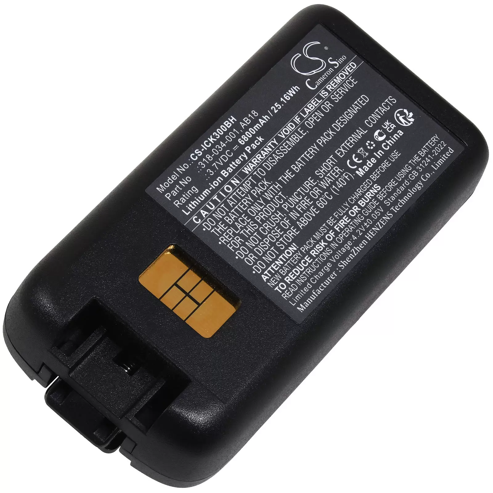 Powerakku für Barcode-Scanner Intermec CK3 / Typ AB18