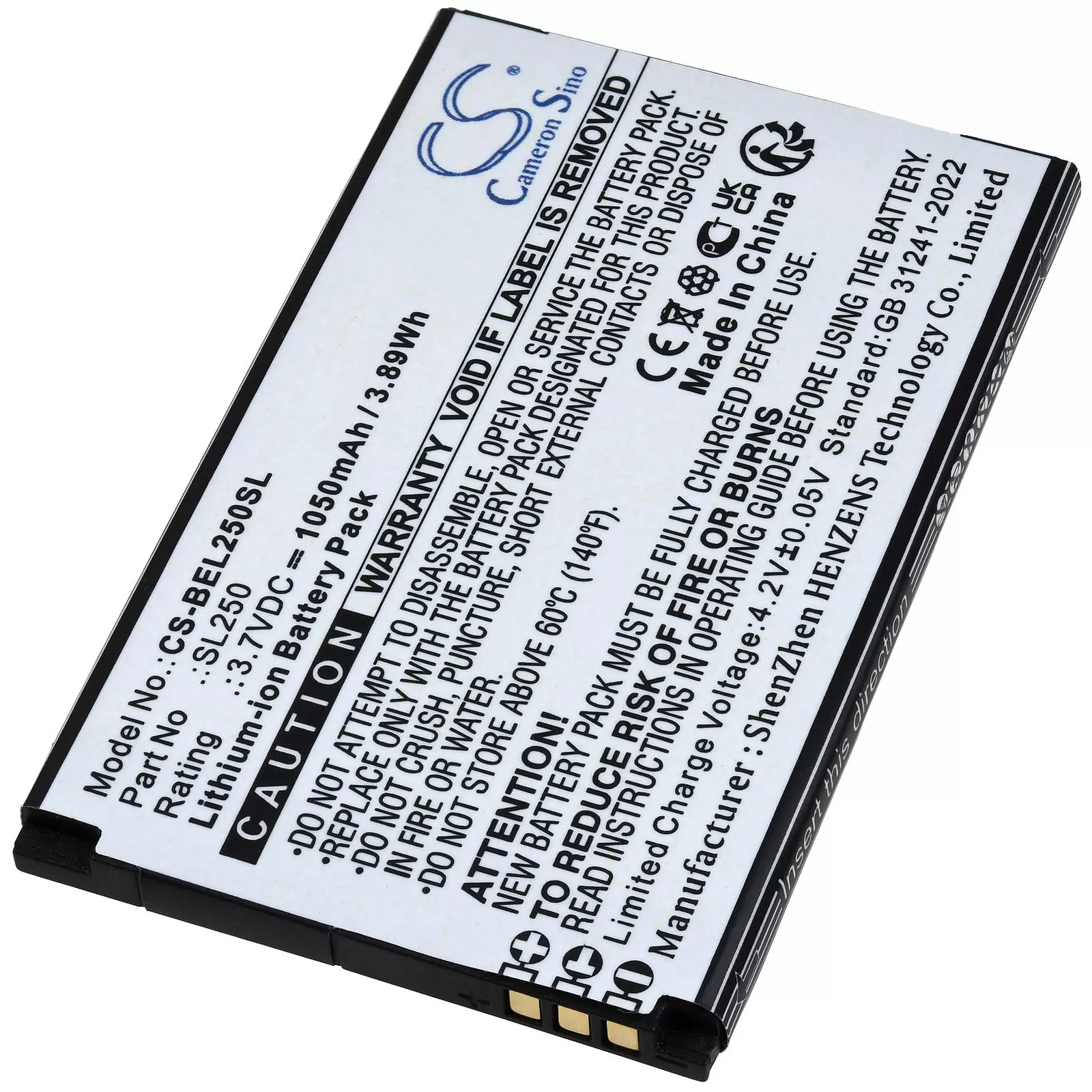 Akku passend für Handy Beafon SL250 Akku passend für Handy Beafon SL250