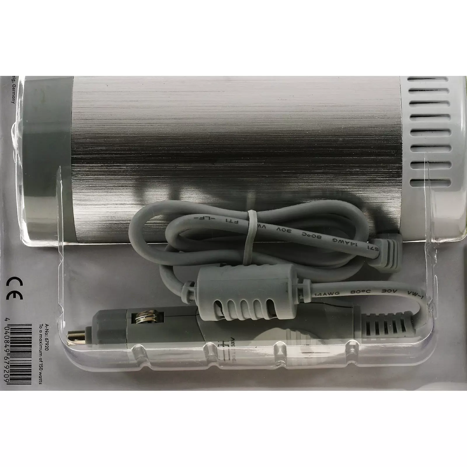 Kfz-Inverter/ Spannungswandler 2in1 12V DC in 230V AC, inkl. USB (5V 2,4A)