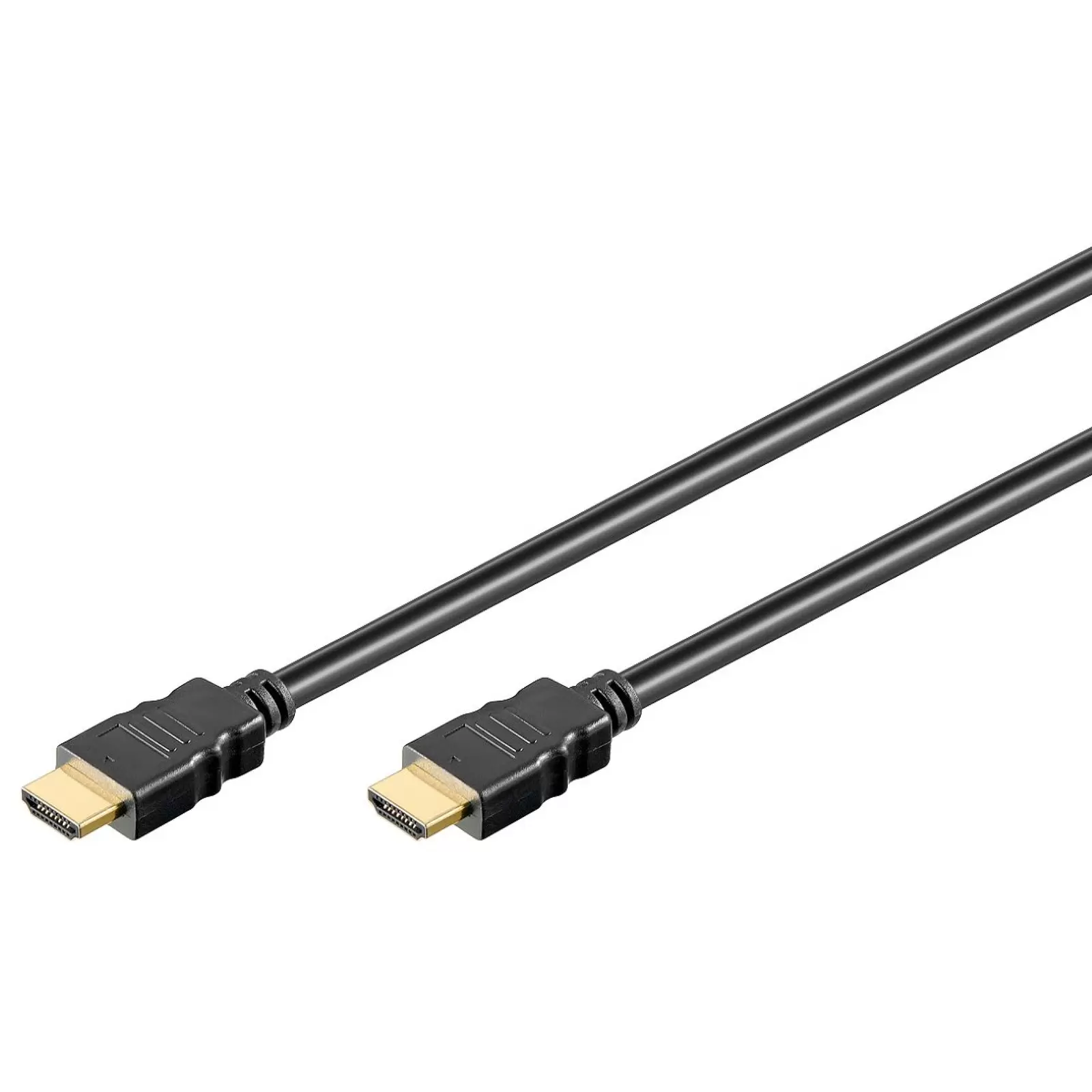High Speed HDMI Kabel mit Standard-Stecker (Typ A) 5m, Schwarz, vergoldete Anschlüsse