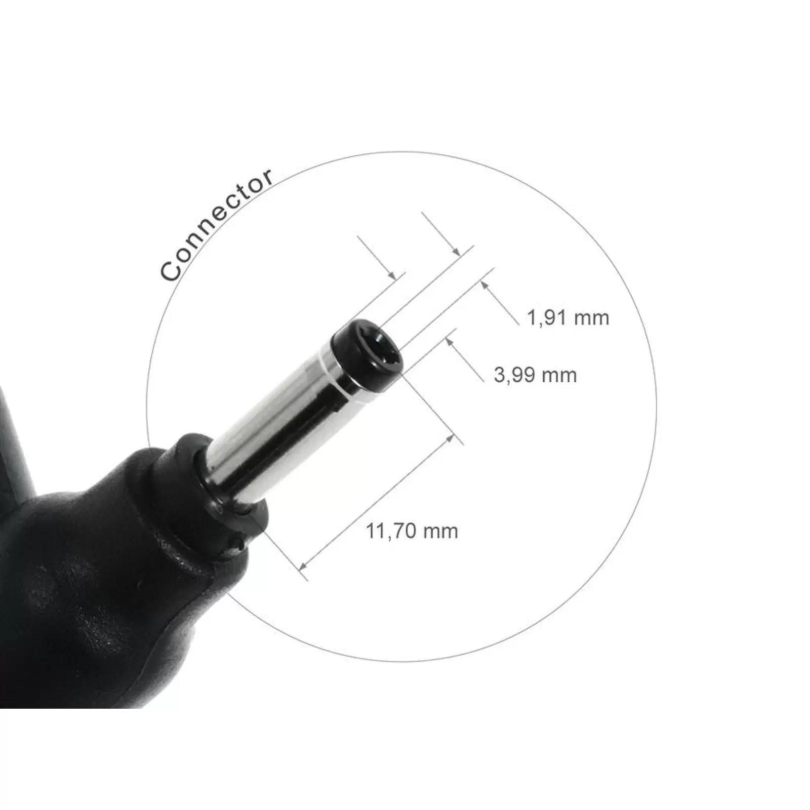 Notebook-Netzteil 19V 45W mit Stecker 4,0mm x 1,7mm x 12,0mm