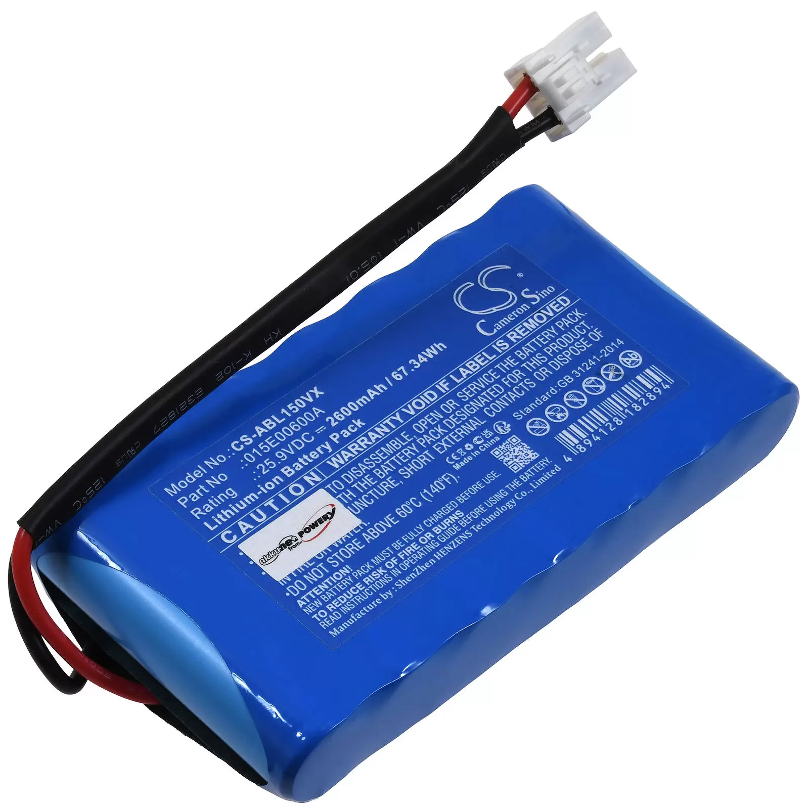 Akku passend für Mähroboter Technline Next Tech DX2 Ambrogio L20 Twenty Wiper Premium i130 S Typ 015E00600A Akku passend für Mähroboter Technline Next Tech DX2 Ambrogio L20 Twenty Wiper Premium i130 S Typ 015E00600A