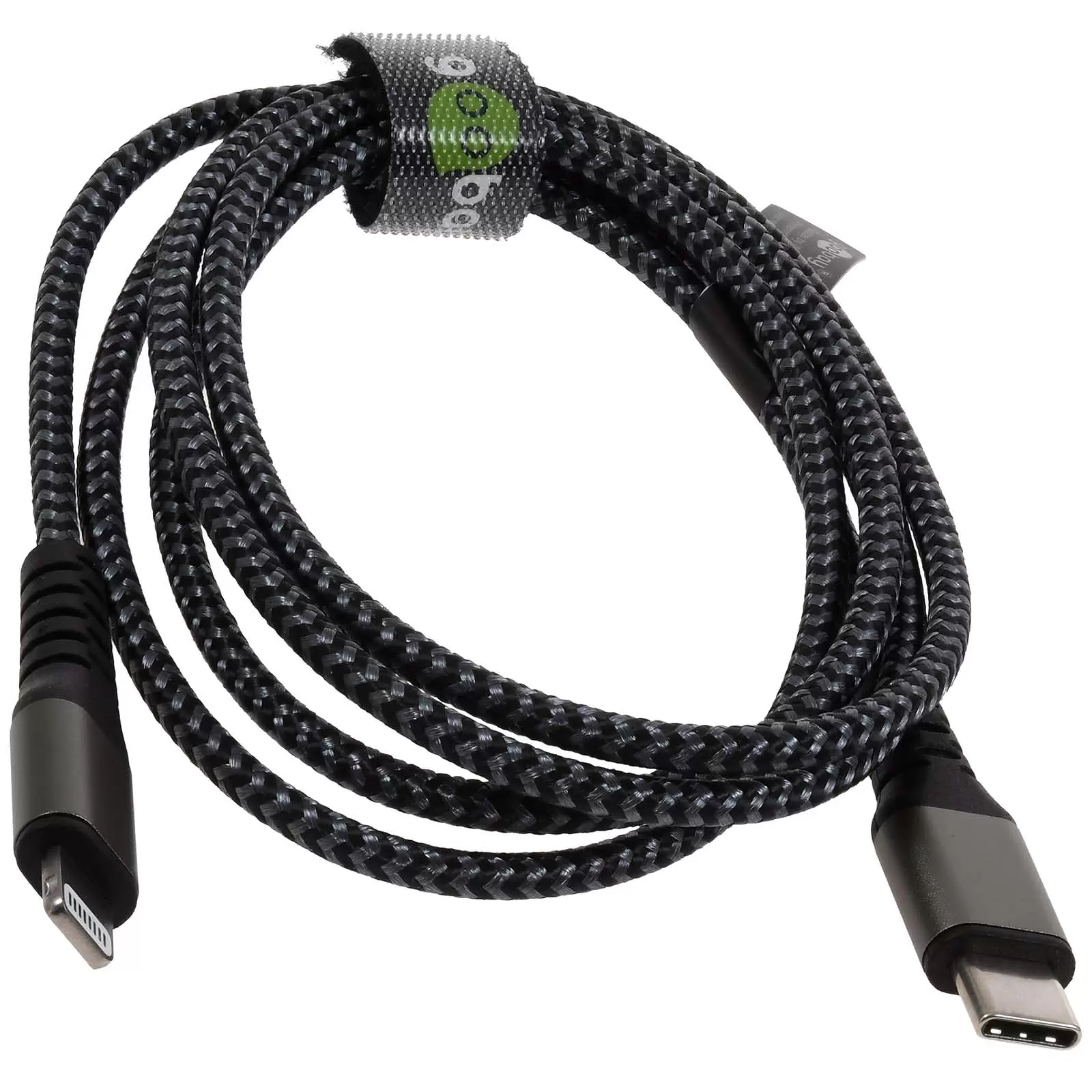 Lade- und Synchronisationskabel USB-Cfür Apple iPhone/iPad schwarz, grau 1 m