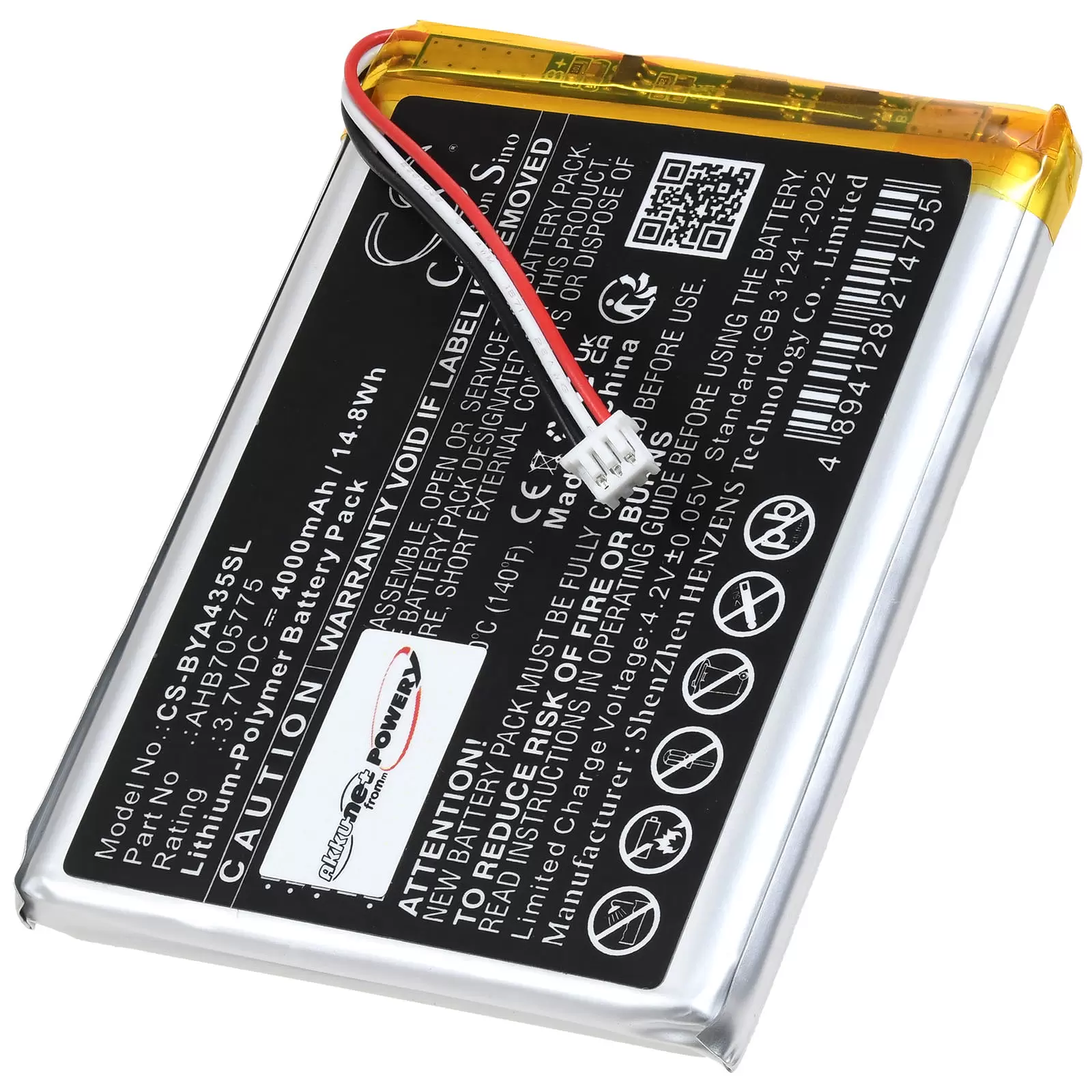 Akku passend für Babyphone Babymoov Yoo Go+ Yoo Master+ Typ AHB705775 Akku passend für Babyphone Babymoov Yoo Go+ Yoo Master+ Typ AHB705775