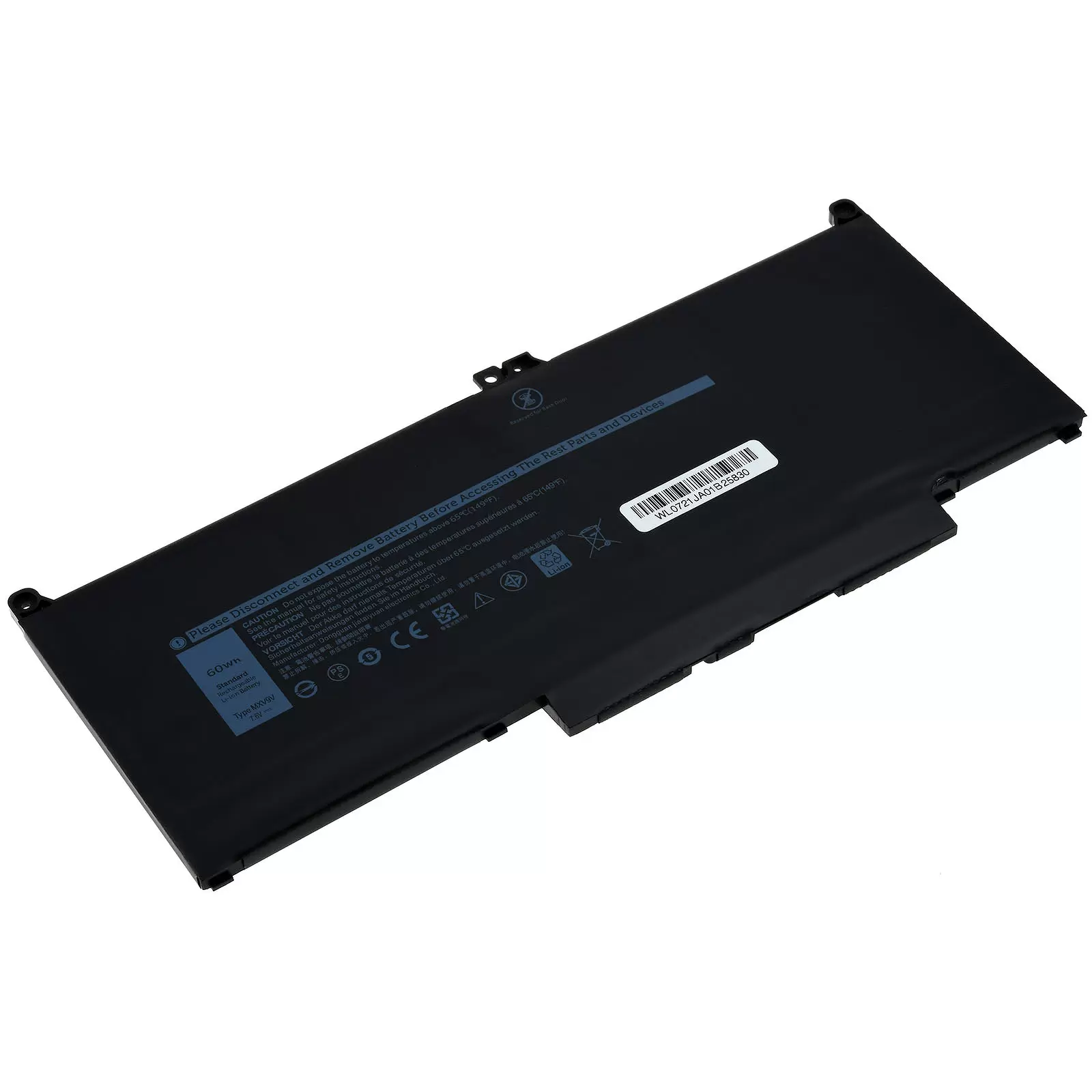 Akku passend für Laptop Dell Latitude 13 5300, Latitude 14 7400, Latitude 7300, Typ MXV9V u.a.