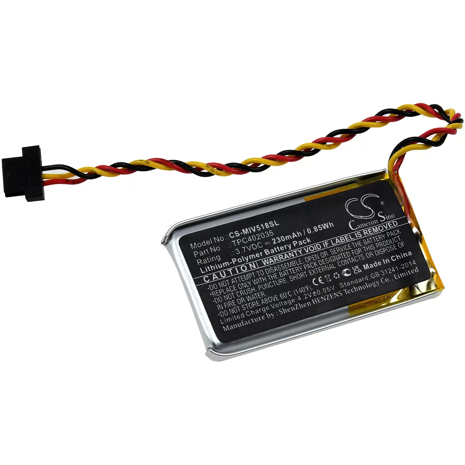 Akku passend für Dashcam, Videokamera Mio MiVue 538, 618, 658, Typ TPC402035 u.a. Akku passend für Dashcam, Videokamera Mio MiVue 538, 618, 658, Typ TPC402035 u.a.