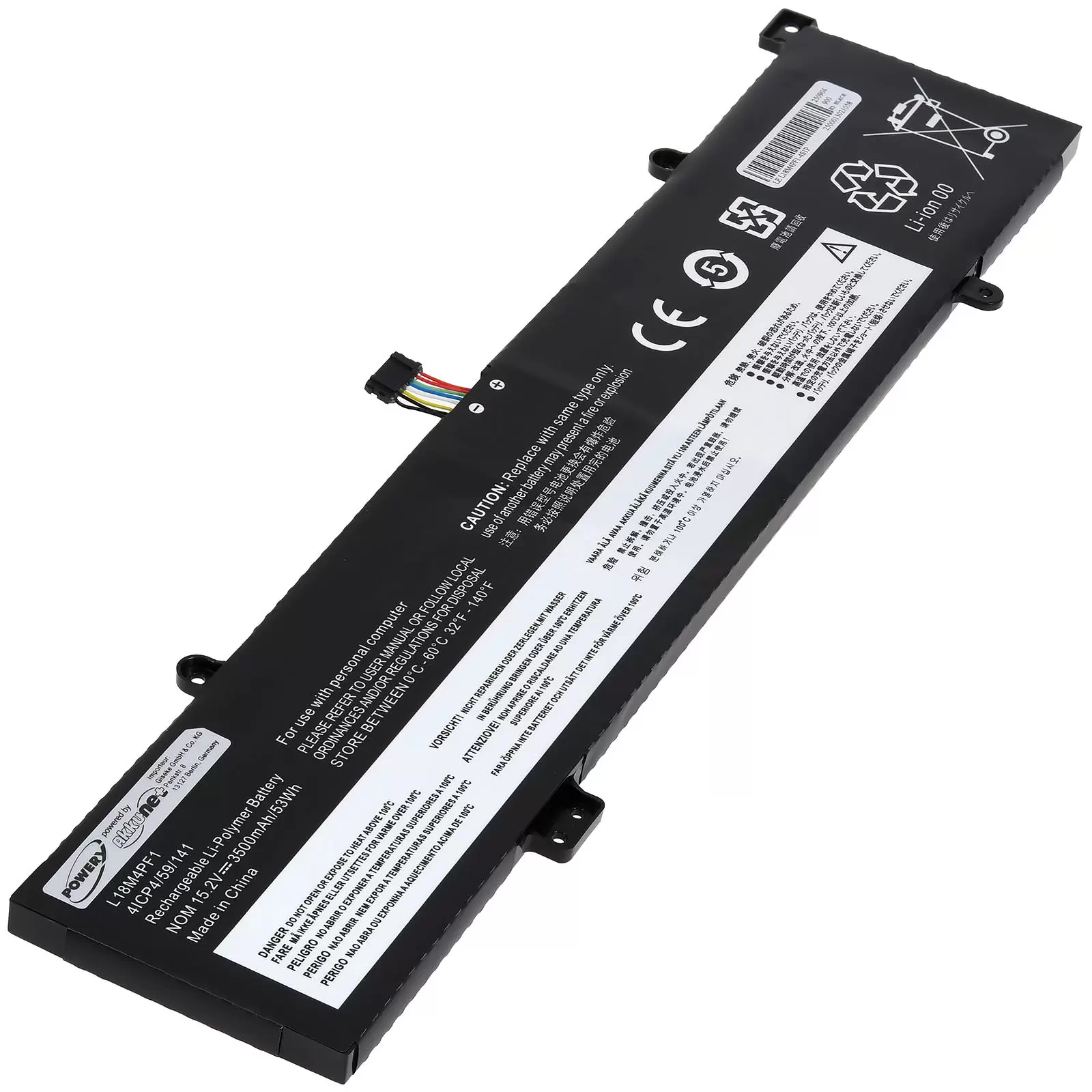 Akku passend für Laptop Lenovo Yoga S740-15IRH Yoga C940-15IRH Typ L18M4PF1-A, Bauform beachten Akku passend für Laptop Lenovo Yoga S740-15IRH Yoga C940-15IRH Typ L18M4PF1-A, Bauform beachten