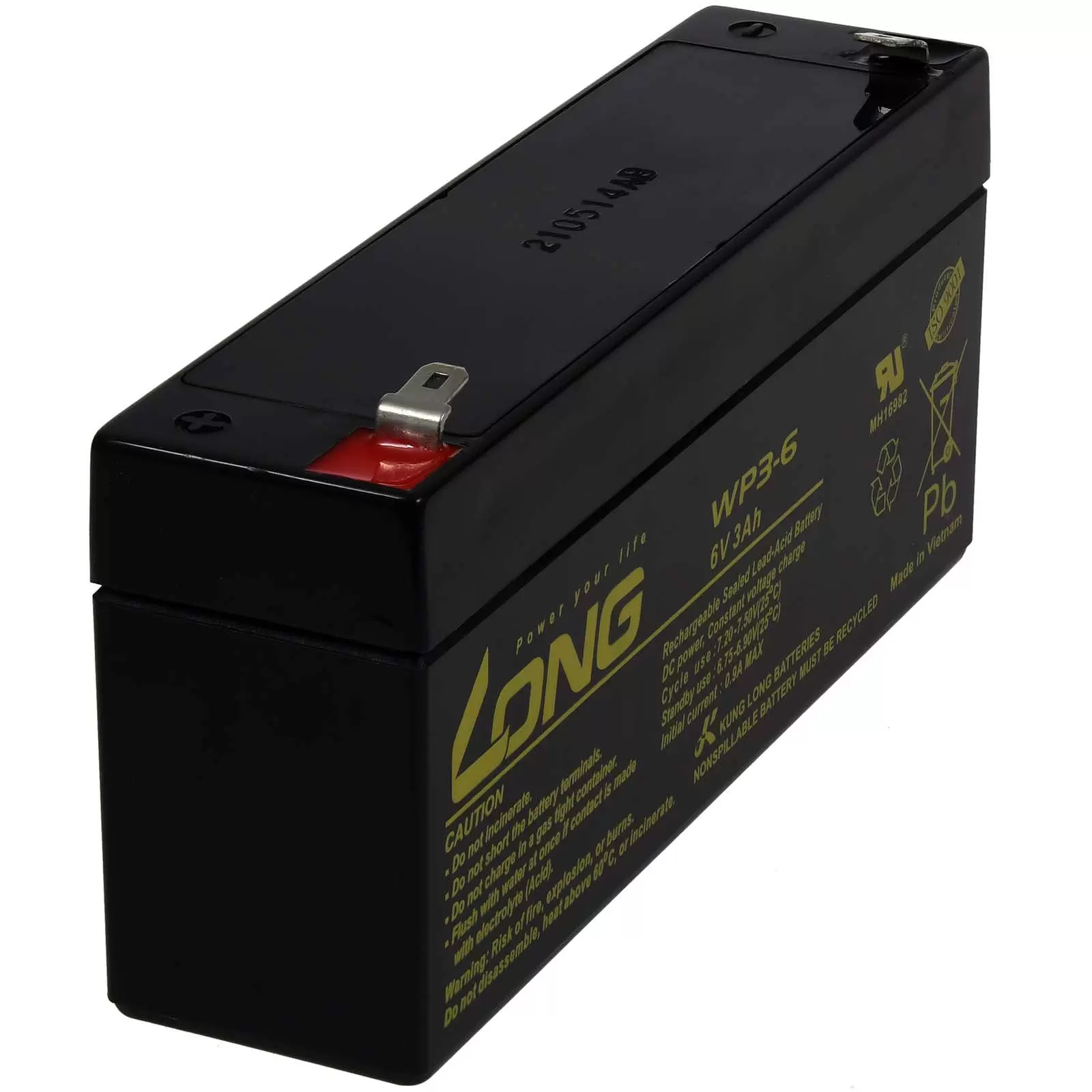 Long Bleiakku WP3-6 3Ah 6V Long Bleiakku WP3-6 3Ah 6V