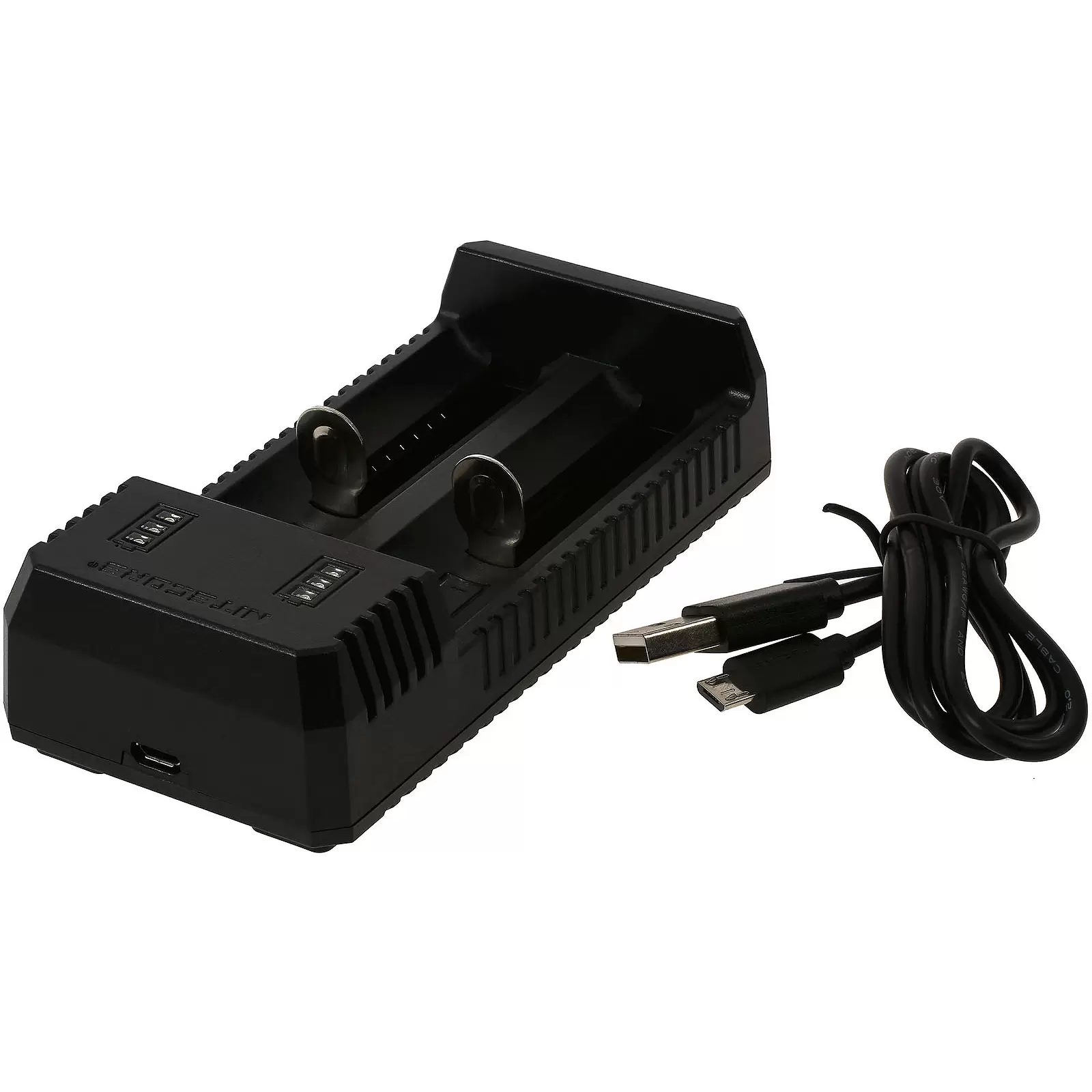 USB-Lader Nitcore UI2 Dual Slot für Li-Ion Akkus, Ladestrom bis zu 2x 800mA