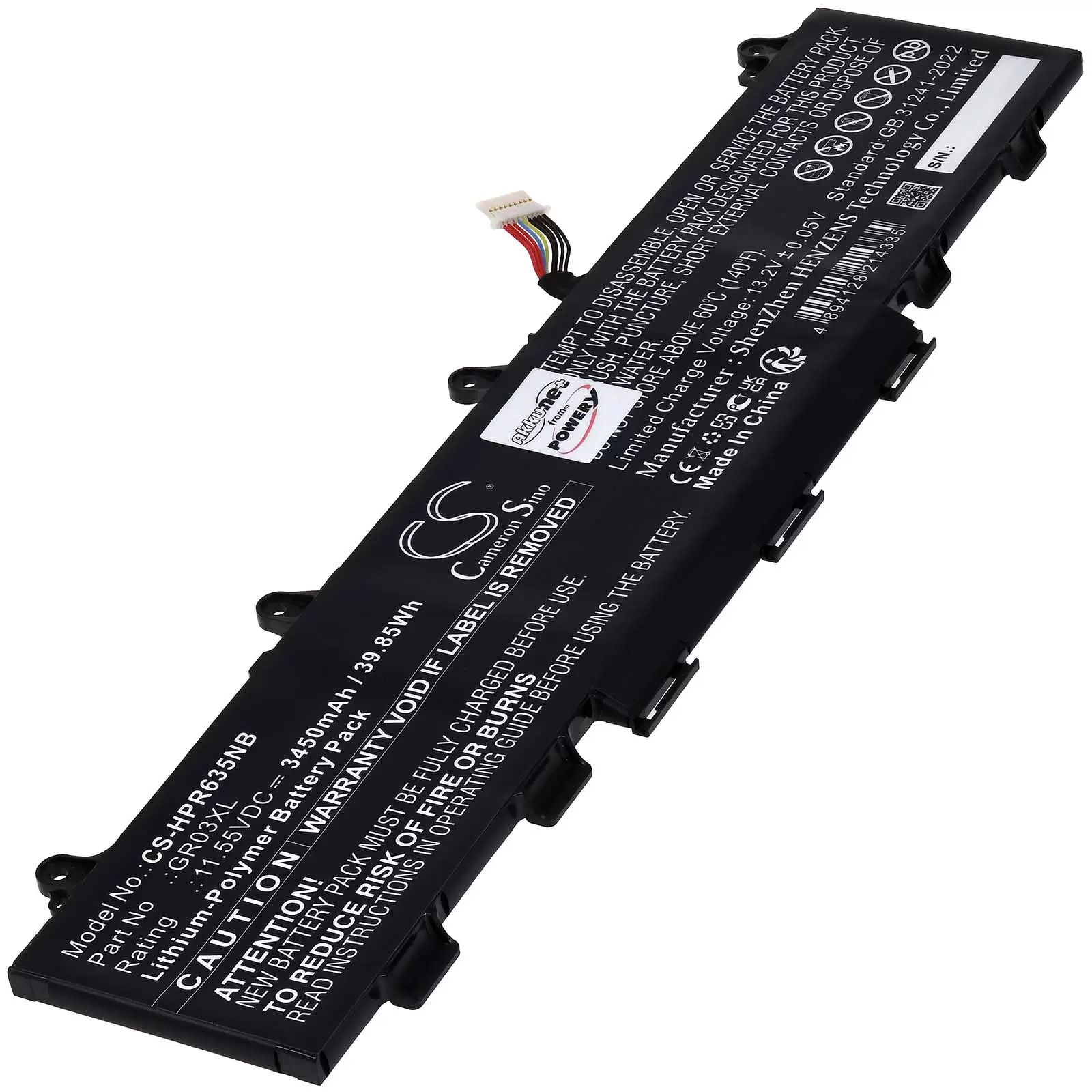 Akku passend für Laptop HP ProBook 635 AERO G7 Typ GR03XL