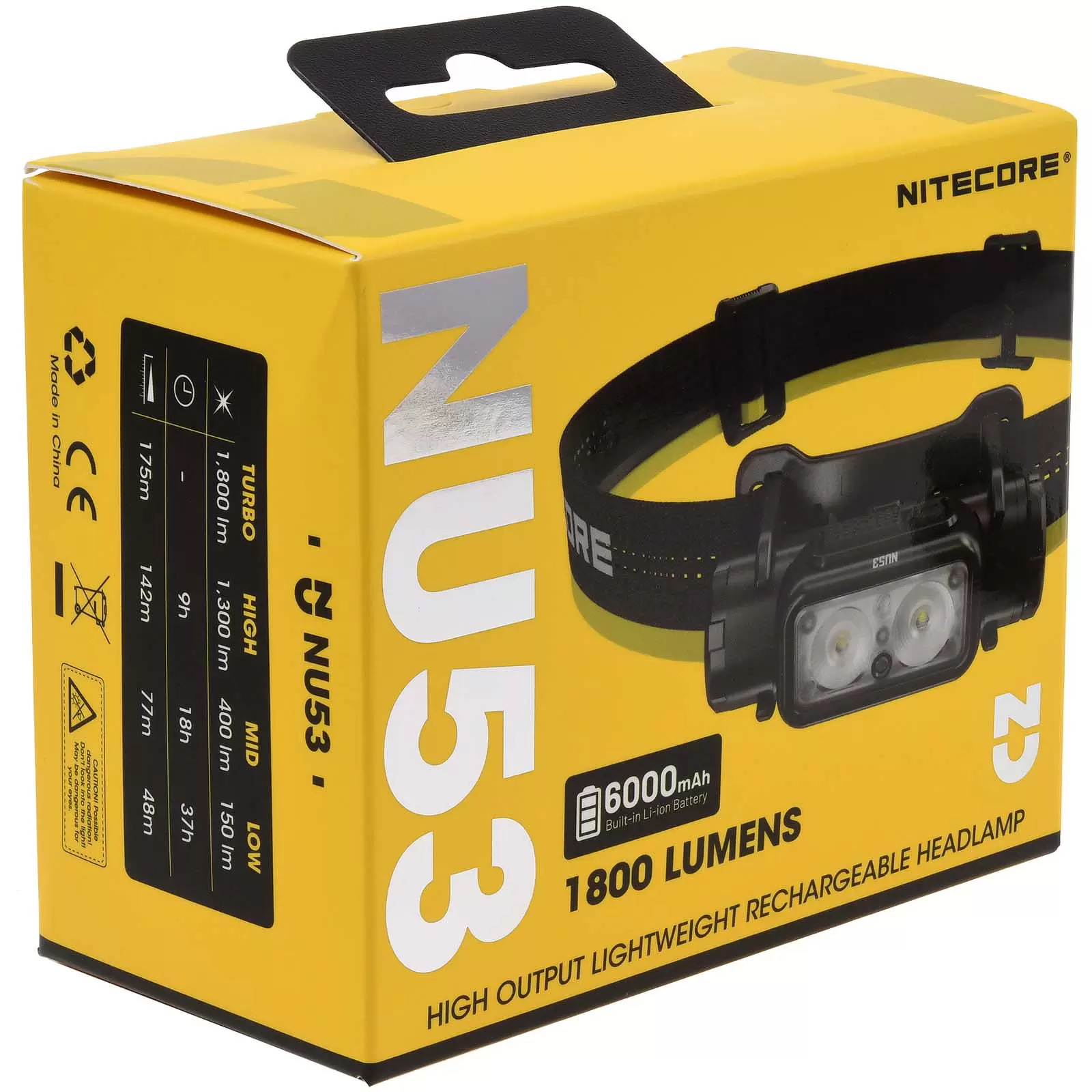 Nitecore NU53 LED Kopflampe, Stirnlampe, Headlamp, USB-C, max. 1800 Lumen Nitecore NU53 LED Kopflampe, Stirnlampe, Headlamp, USB-C, max. 1800 Lumen