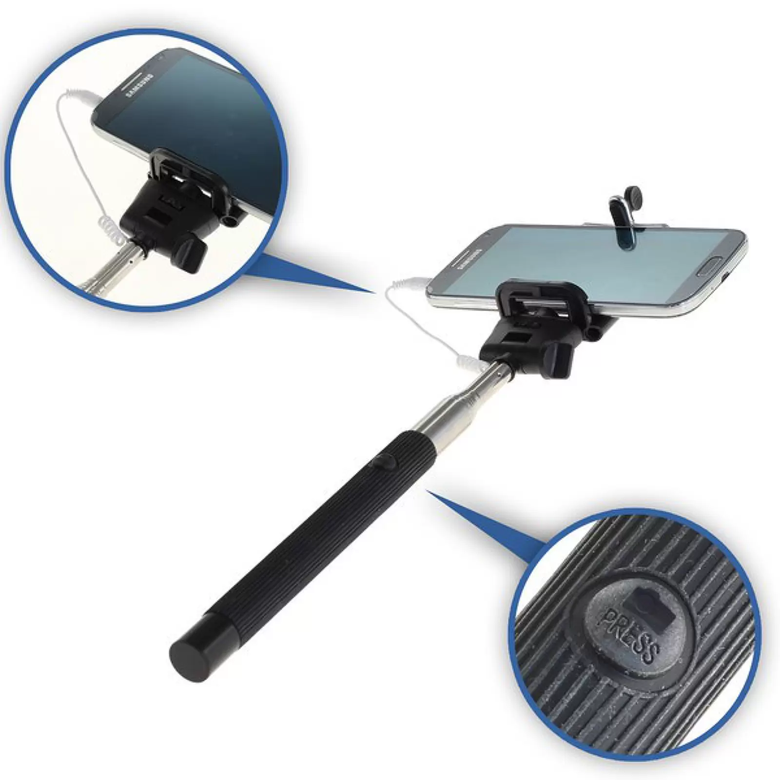 Powery Selfie Stick / Monopod / Einhandstativ für Smartphones