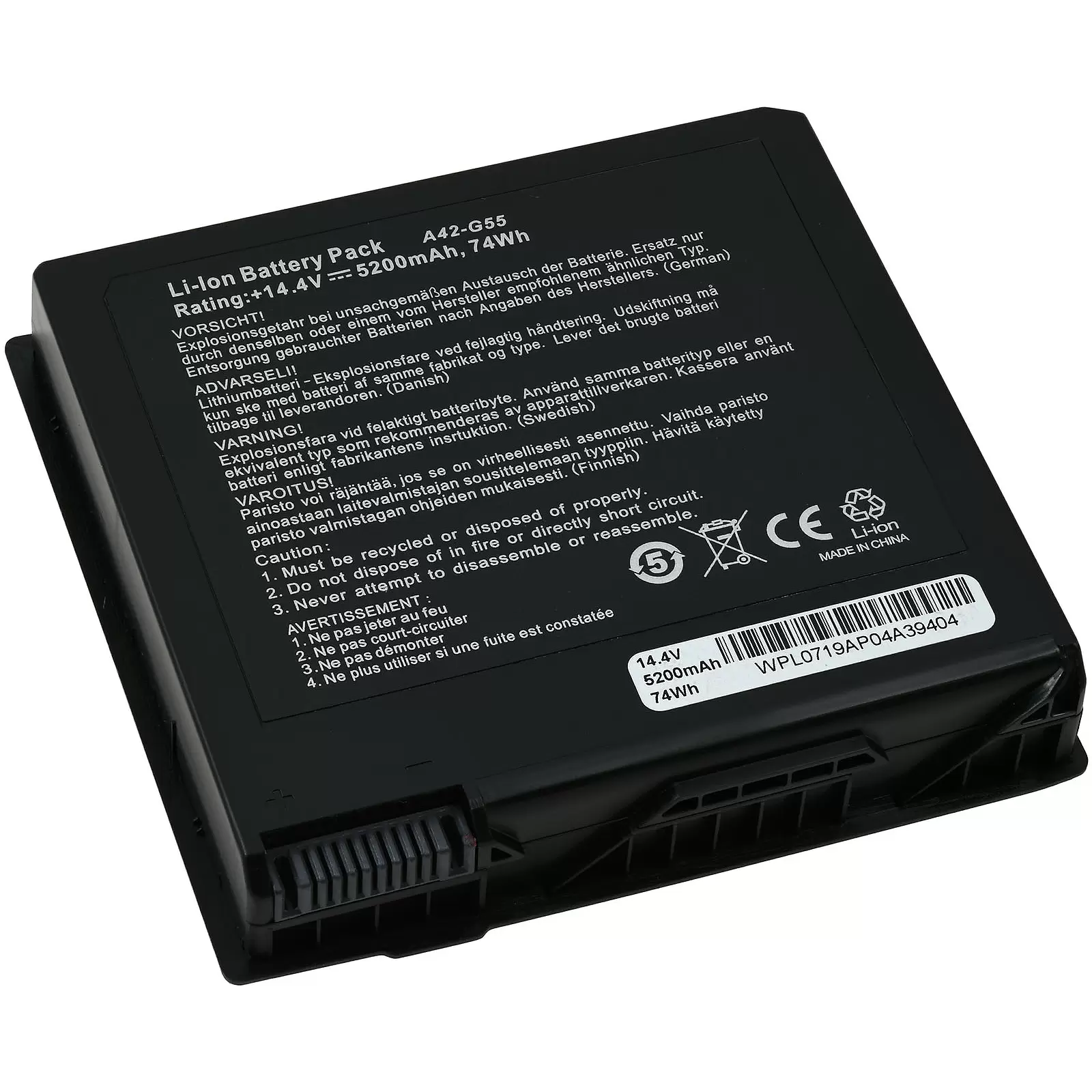 Akku für Laptop Asus G55 Serie / Typ A42-G55 Akku für Laptop Asus G55 Serie / Typ A42-G55