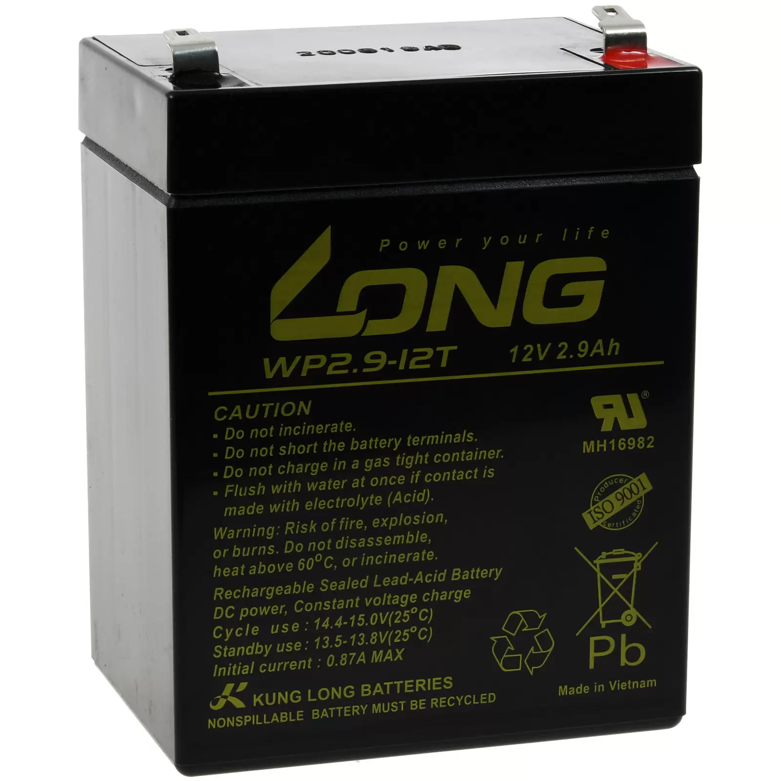 KungLong Bleiakku WP2.9-12T 2,9Ah 12V KungLong Bleiakku WP2.9-12T 2,9Ah 12V