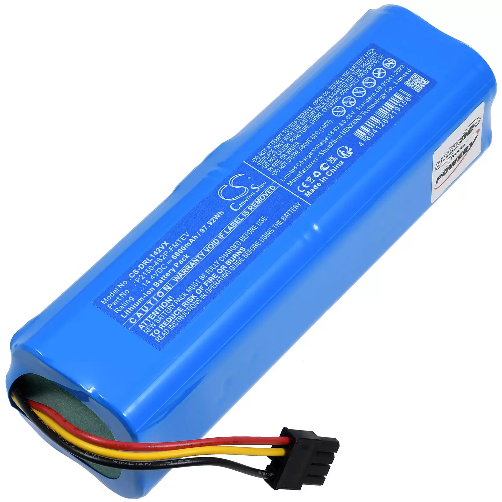 Akku passend für Saugroboter Dreame Mova S10 Plus RLS42SD Typ P2150-4S2P-FMTEV