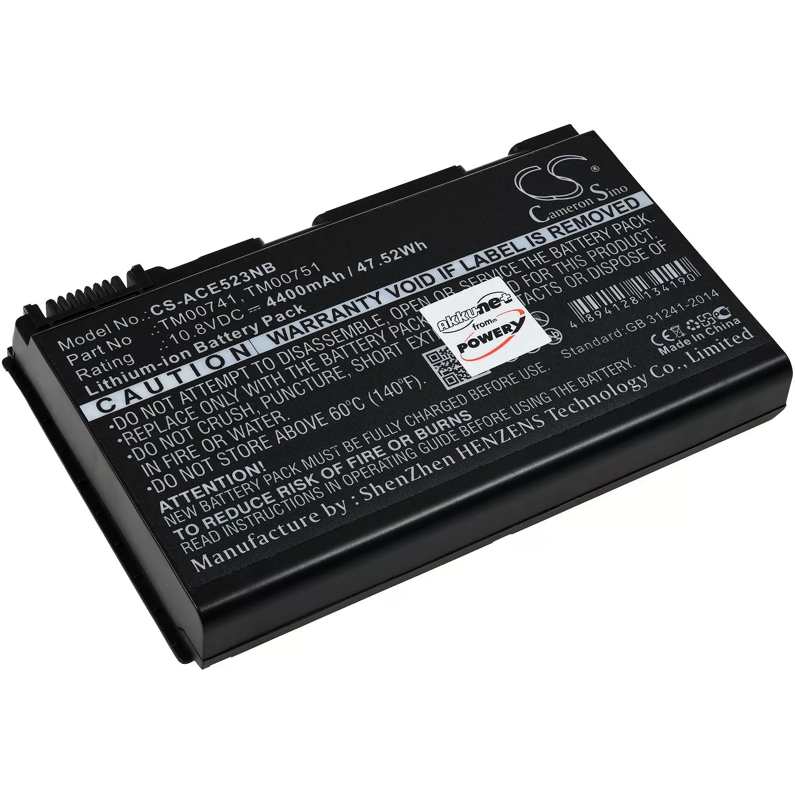 Akku für Acer TravelMate 5520/ 5220/ 7220/ Typ CONIS71 10,8V