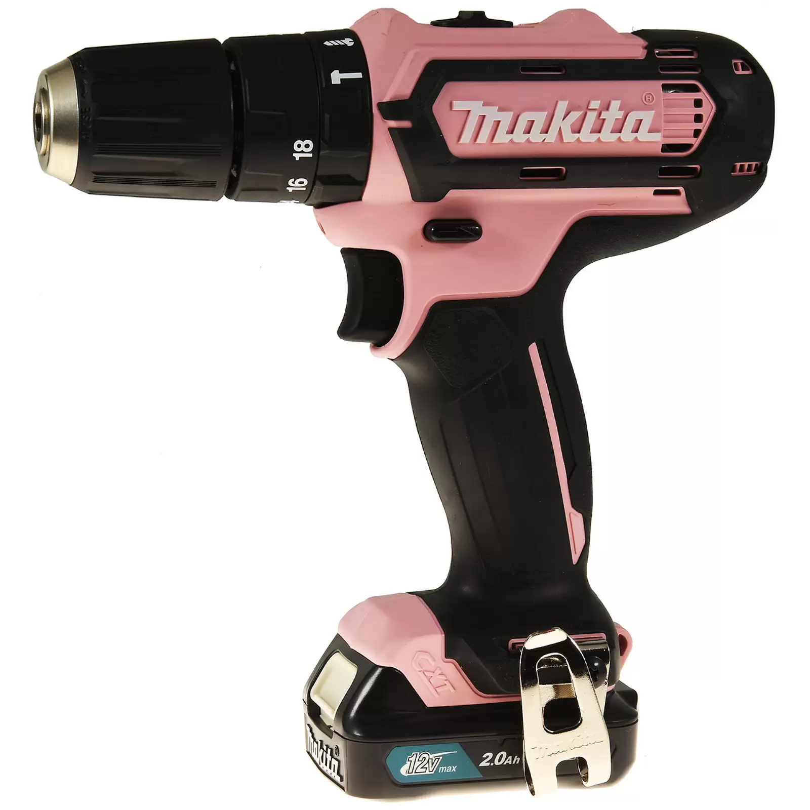 Makita Akku-Schlagbohrschrauber Set HP333DSAP1 Pink 12V, 24W, inkl. Transporttasche und Bits