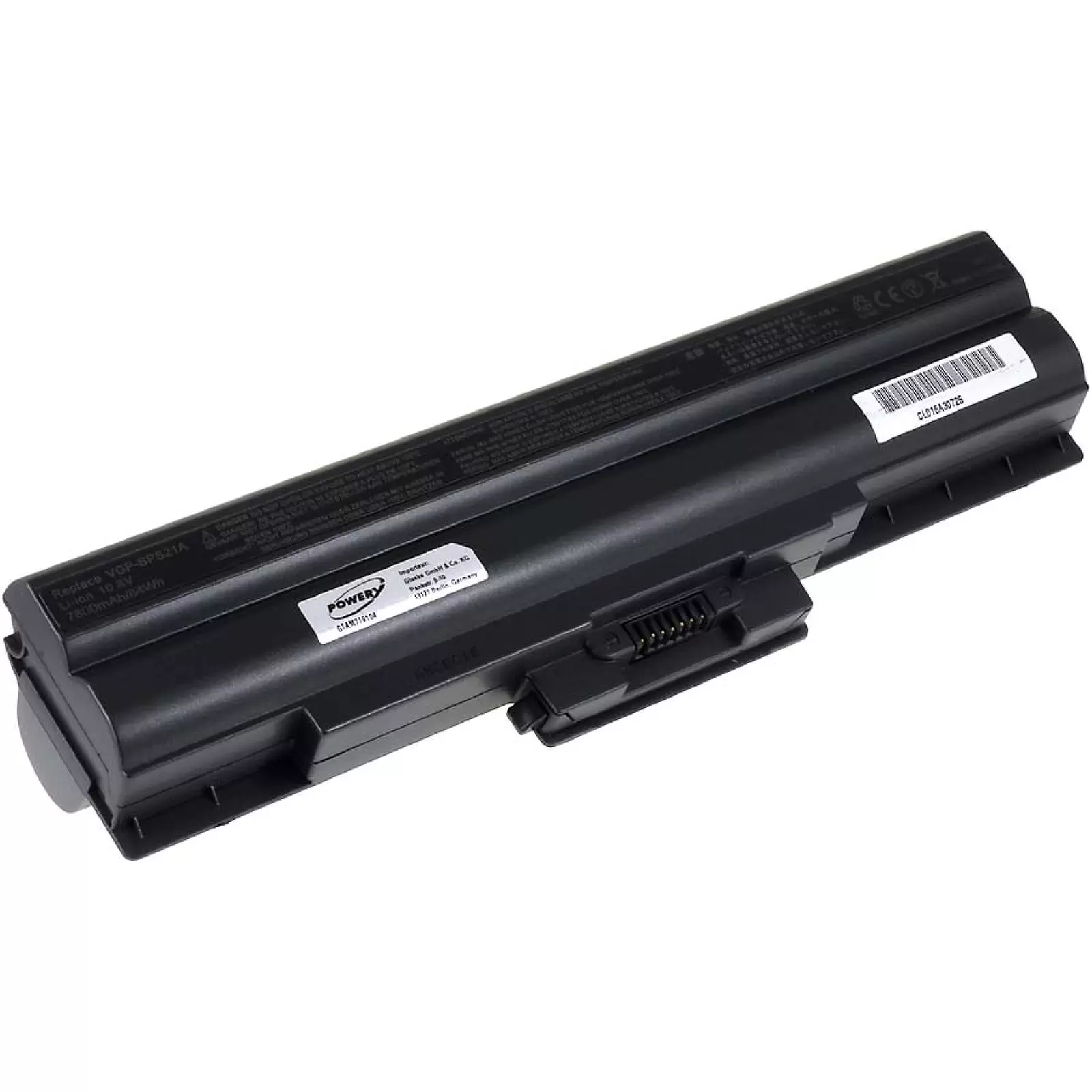 Akku für Sony VGP-BPL21 6600mAh Schwarz