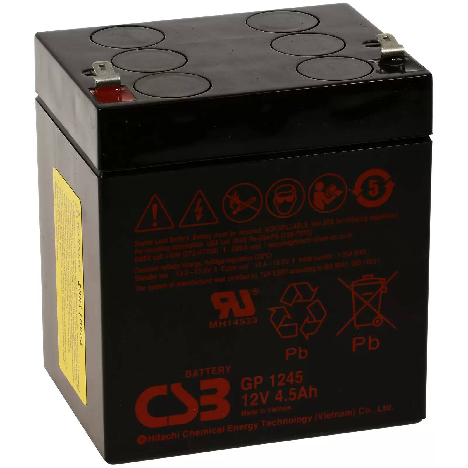 CSB Standby Bleiakku GP1245 F2 12V 4,5Ah CSB Standby Bleiakku GP1245 F2 12V 4,5Ah