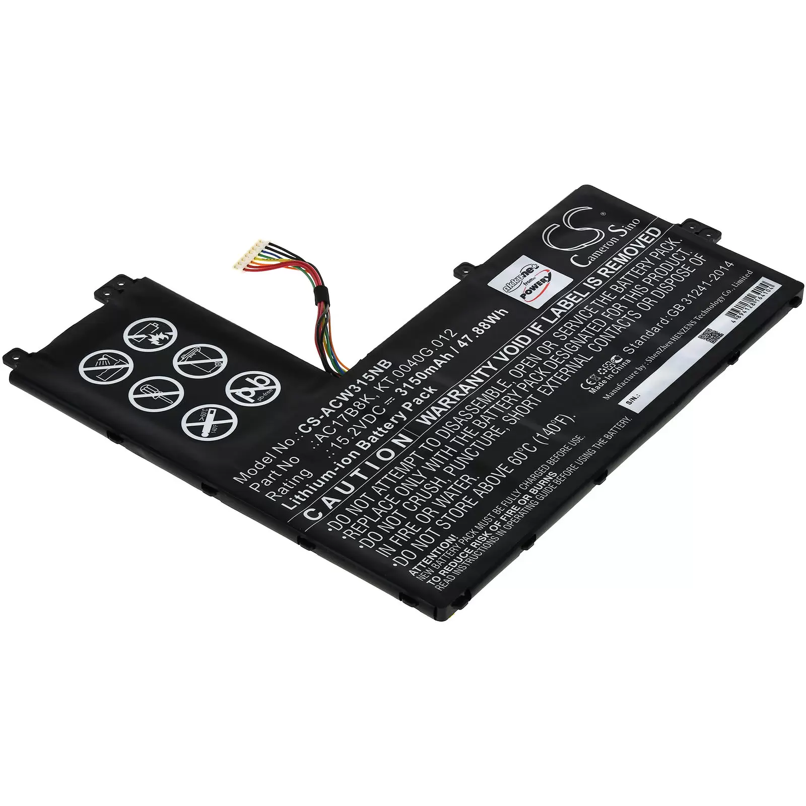 Akku passend für Laptop Acer Swift 3 SF315-52-813L, SF315-52G-59WV, Typ AC17B8K Akku passend für Laptop Acer Swift 3 SF315-52-813L, SF315-52G-59WV, Typ AC17B8K