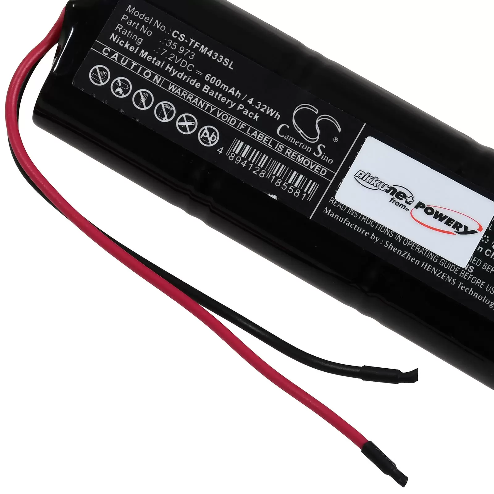 Akku passend für Telenot F1011/S FM 433 Alarmanlage Typ 6/N-270AA
