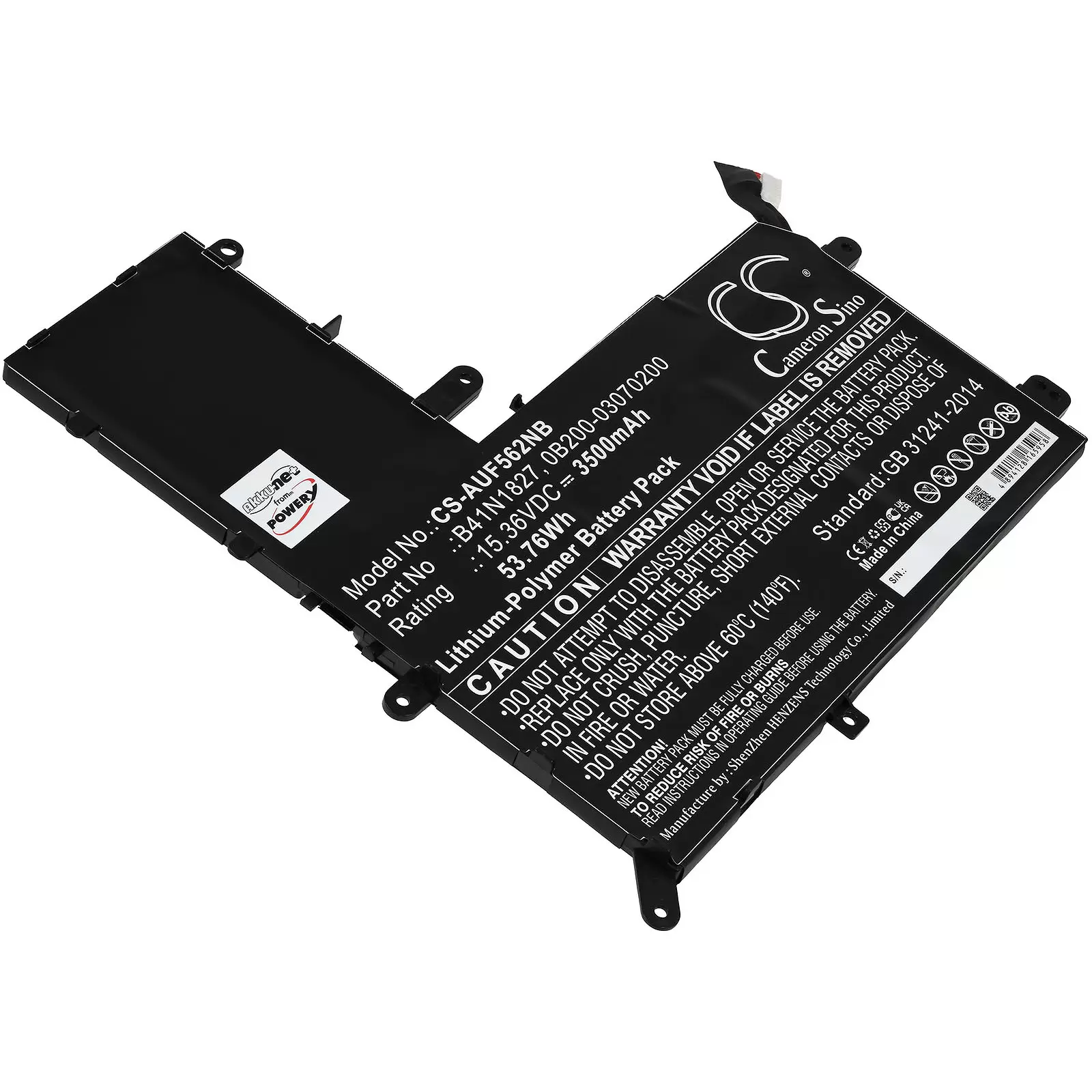 Akku passend für Laptop Asus ZenBook Flip 15 UX562FA-AC033T, UX562FA-AC034T, Typ B41N1827 u.a. Akku passend für Laptop Asus ZenBook Flip 15 UX562FA-AC033T, UX562FA-AC034T, Typ B41N1827 u.a.