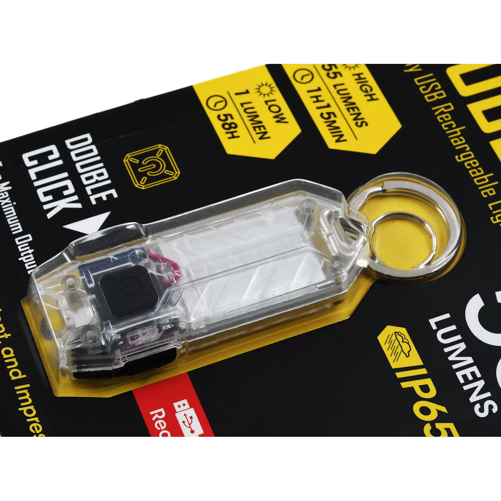 Nitecore TUBE 2.0 Mini LED Taschenlampe, mit Micro USB, max. 55 Lumen, transparent