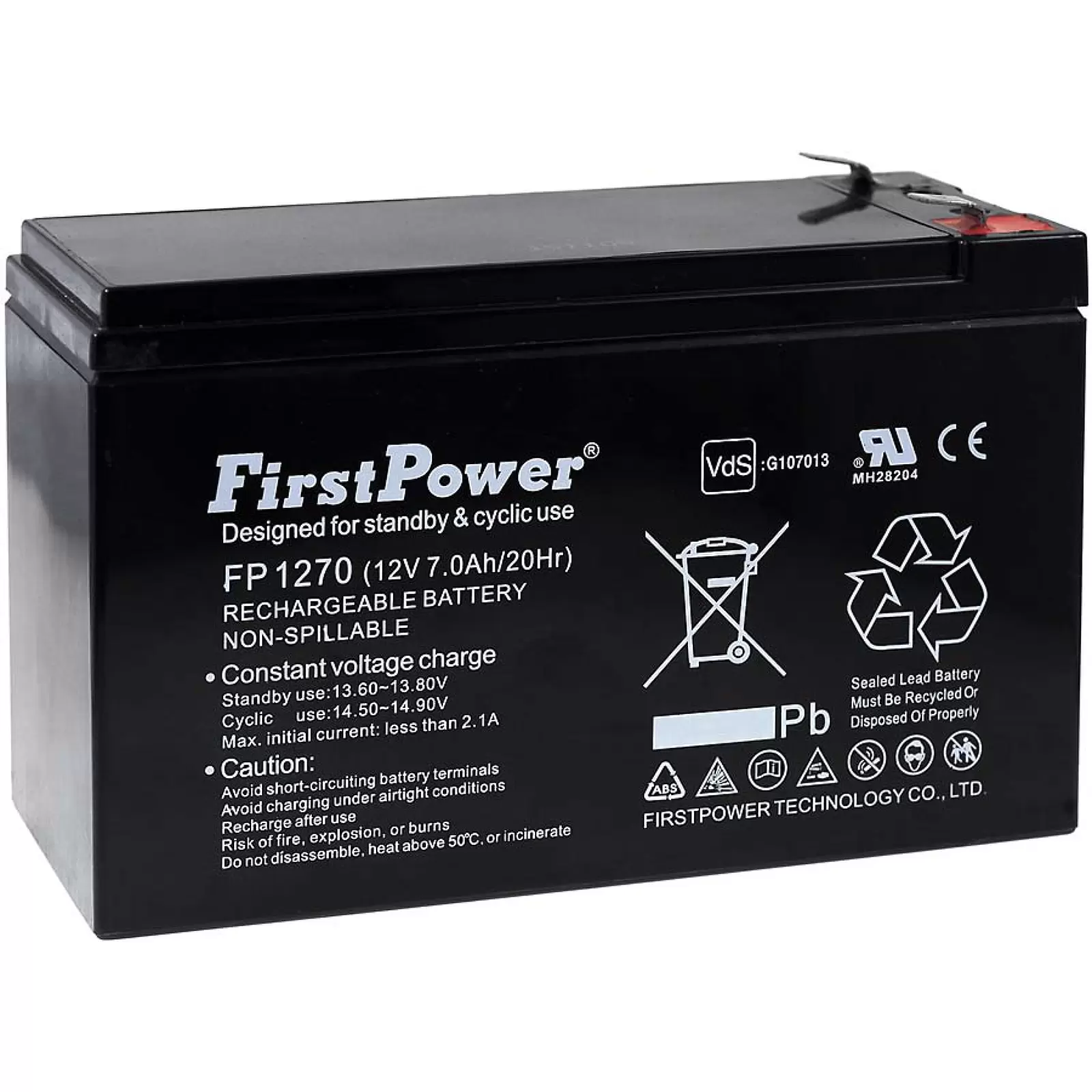 FirstPower Blei-Gel-Akku für USV APC RBC5 7Ah 12V