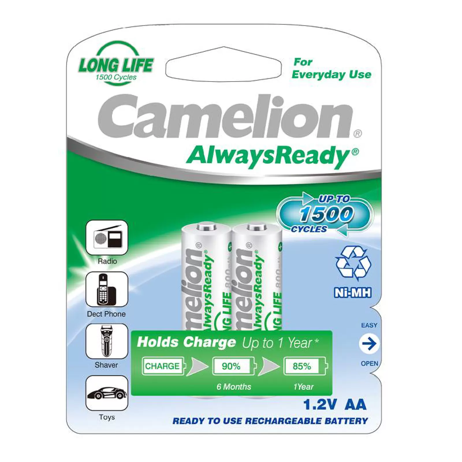 Camelion HR6 Mignon AA AlwaysReady 2er Blister 800mAh Camelion HR6 Mignon AA AlwaysReady 2er Blister 800mAh