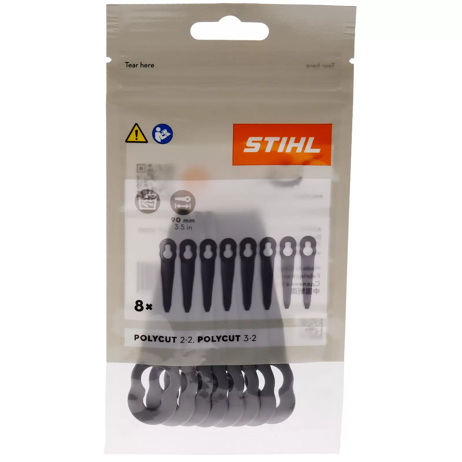 8x Stihl Kunststoffmesser für PolyCut 2-2 und PolyCut 3-2 , 40080071000 8x Stihl Kunststoffmesser für PolyCut 2-2 und PolyCut 3-2 , 40080071000