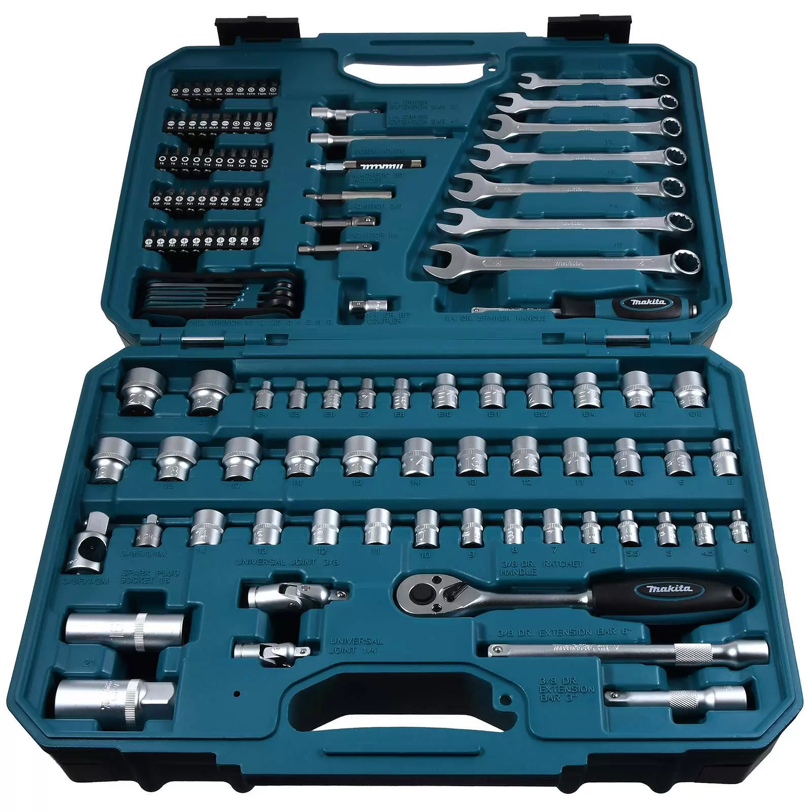 Makita E-06616 Werkzeugkoffer 120 teilig Makita E-06616 Werkzeugkoffer 120 teilig