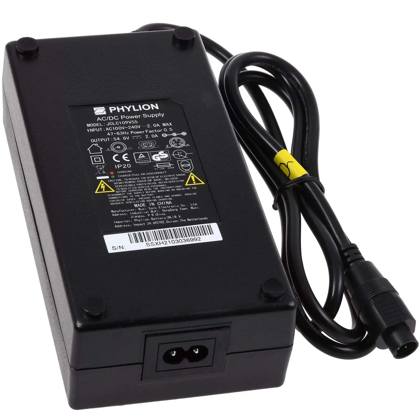 Ladegerät für Phylion Akku Joycube SF-06/Wall-ES 48V 2A 5-poliger Rundstecker